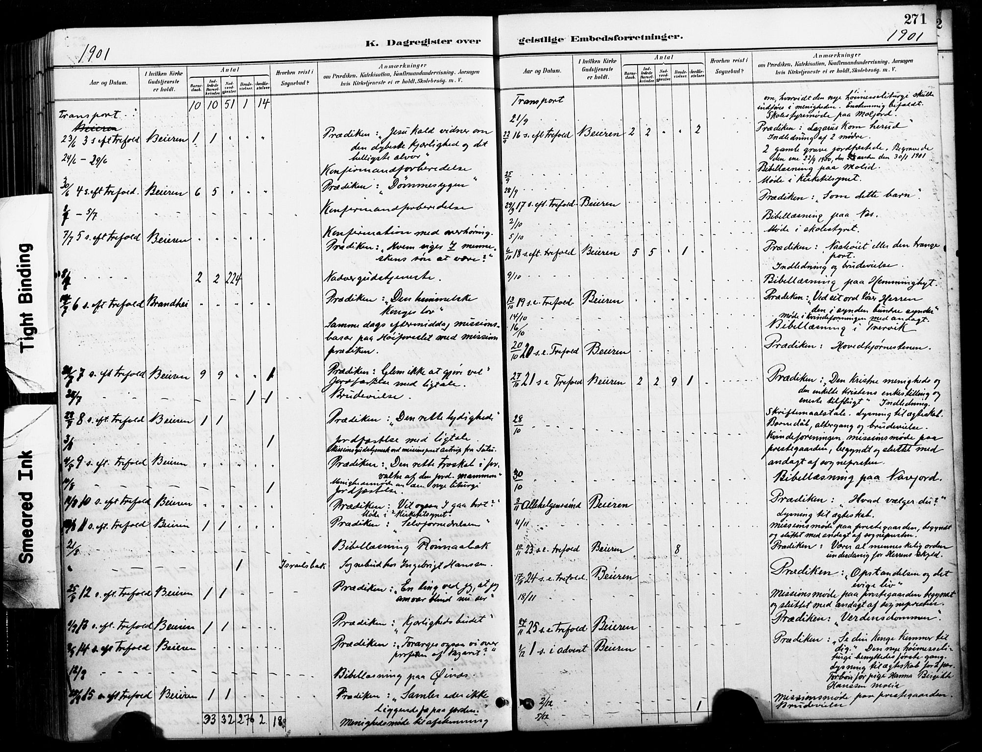 Ministerialprotokoller, klokkerbøker og fødselsregistre - Nordland, AV/SAT-A-1459/846/L0646: Parish register (official) no. 846A04, 1887-1901, p. 271