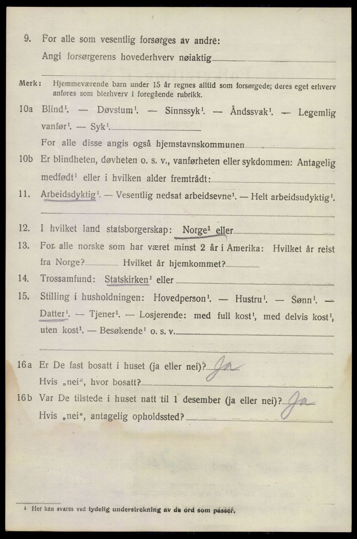 SAKO, 1920 census for Sandeherred, 1920, p. 12539