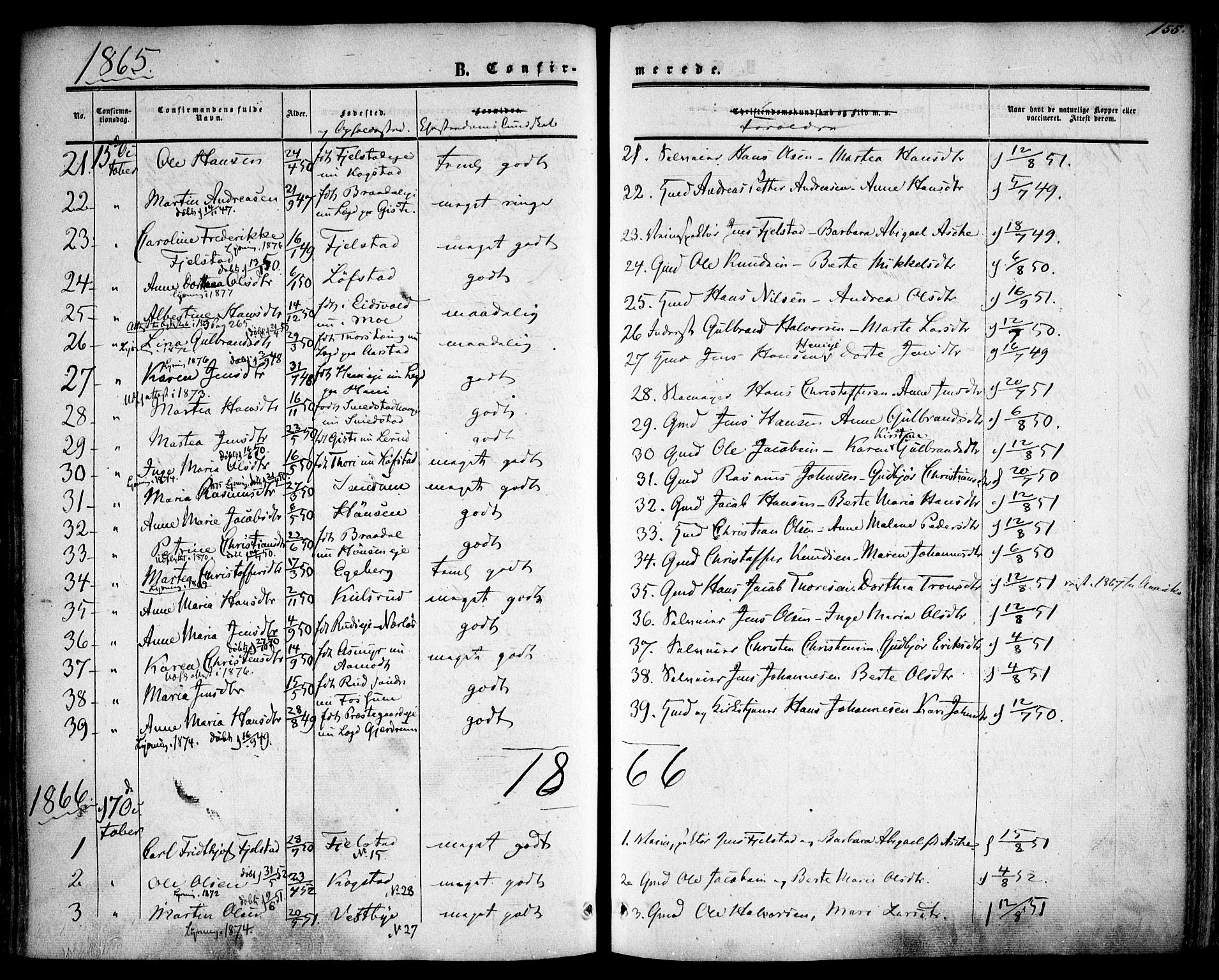 Gjerdrum prestekontor Kirkebøker, SAO/A-10412b/F/Fa/L0007: Parish register (official) no. I 7, 1857-1866, p. 155