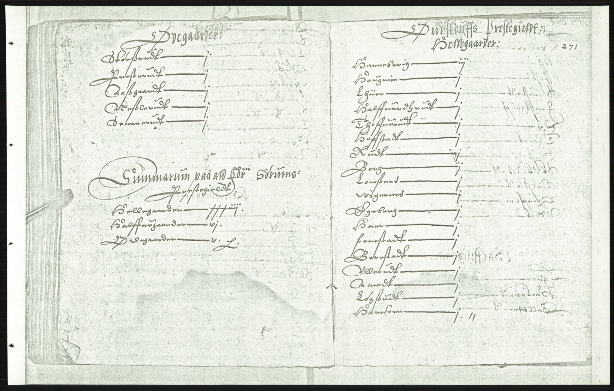 Manuskriptsamlingen, AV/RA-EA-3667/F/L0175d: Kopi av Universitetsbiblioteket, manuskript kvarto nr. 503, Manntall på fulle og halve og ødegårder uti Oslo og Hamar stift anno 1602, IV Nedre Romerike, Midtre og Øvre Borgesyssel, 1602, p. 270b-271a