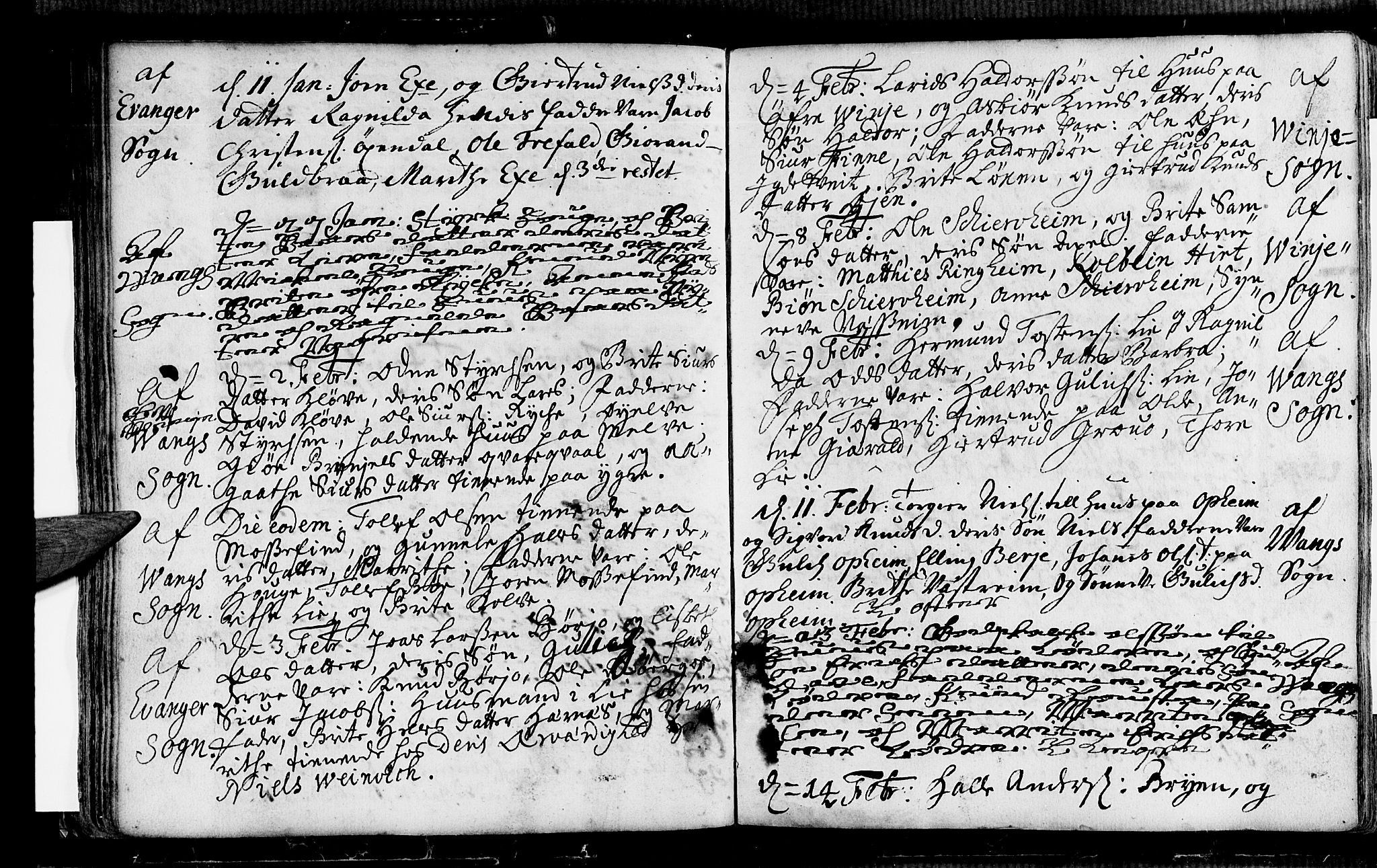 Voss sokneprestembete, AV/SAB-A-79001/H/Haa: Parish register (official) no. A 1, 1711-1721