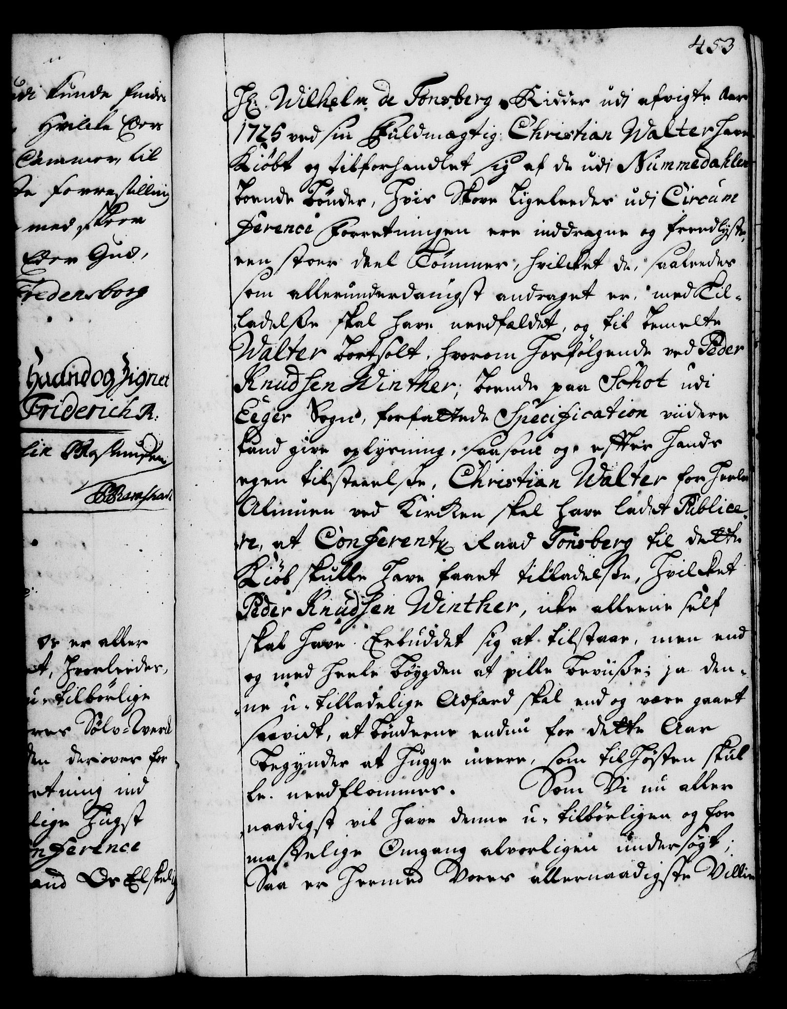 Rentekammeret, Kammerkanselliet, RA/EA-3111/G/Gg/Gga/L0002: Norsk ekspedisjonsprotokoll med register (merket RK 53.2), 1723-1727, p. 453