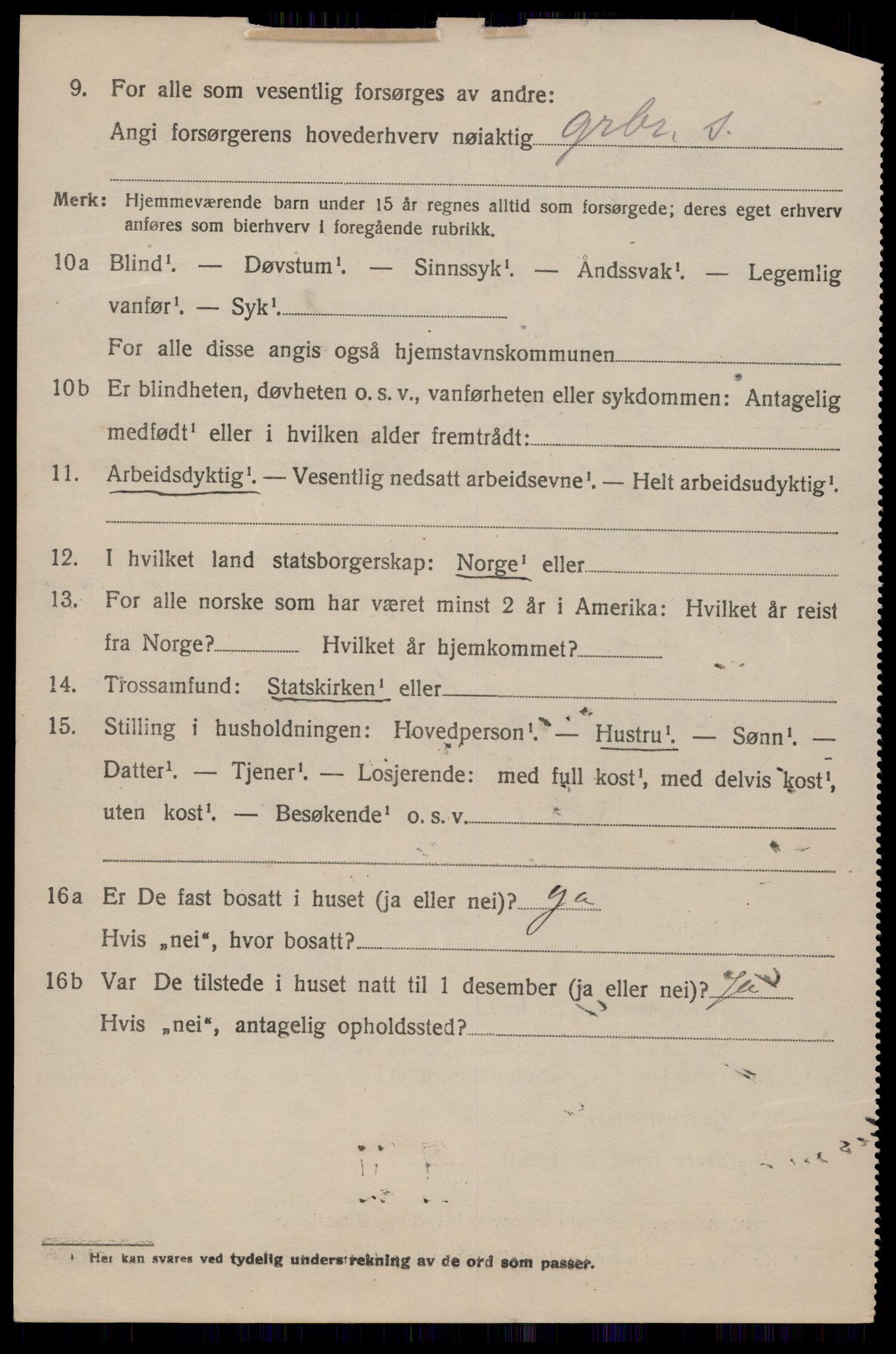 SAKO, 1920 census for Lårdal, 1920, p. 1198