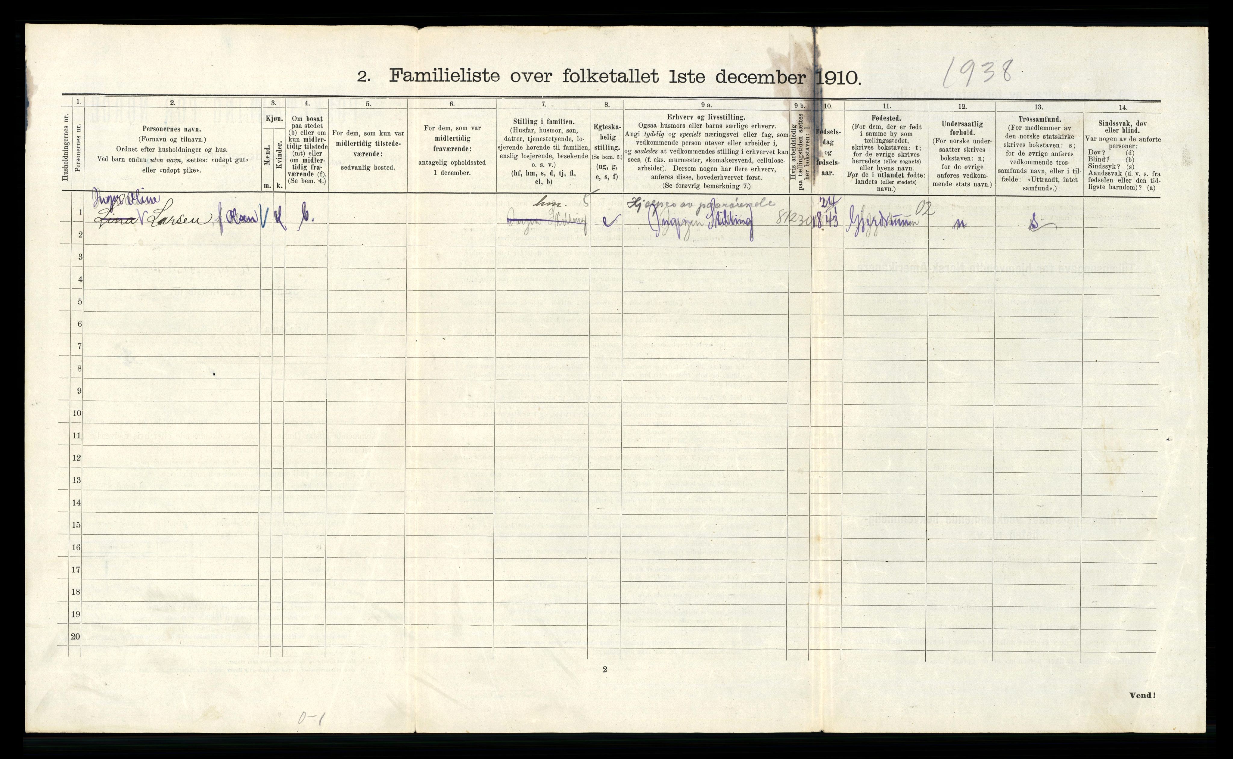 RA, 1910 census for Kristiania, 1910, p. 78494