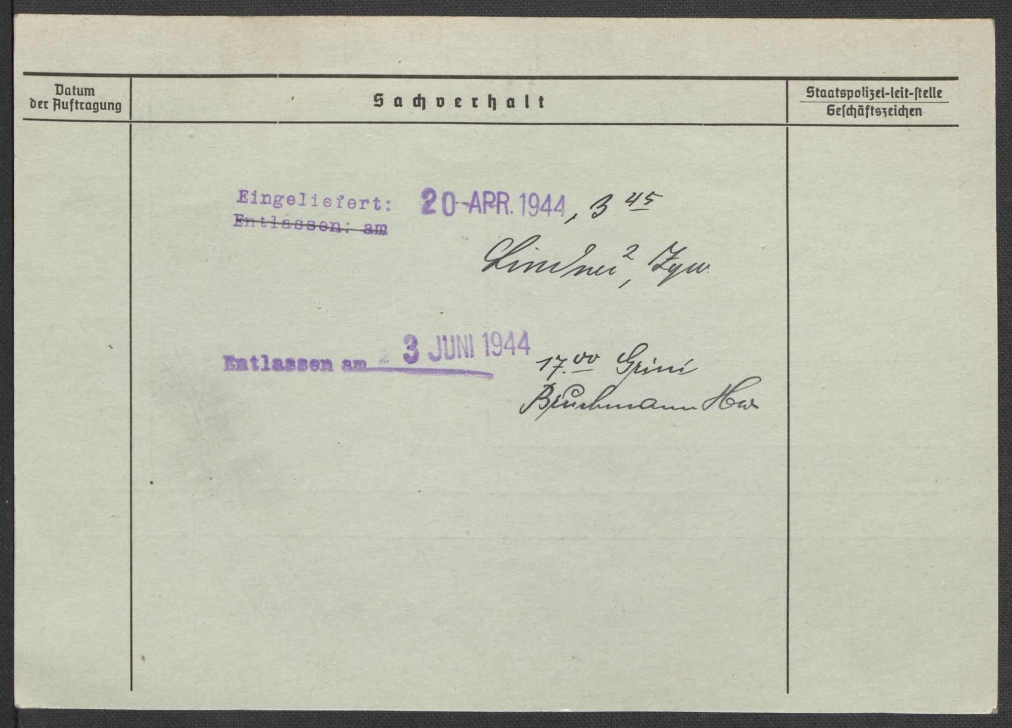 Befehlshaber der Sicherheitspolizei und des SD, AV/RA-RAFA-5969/E/Ea/Eaa/L0004: Register over norske fanger i Møllergata 19: Hal-Hæ, 1940-1945, p. 640