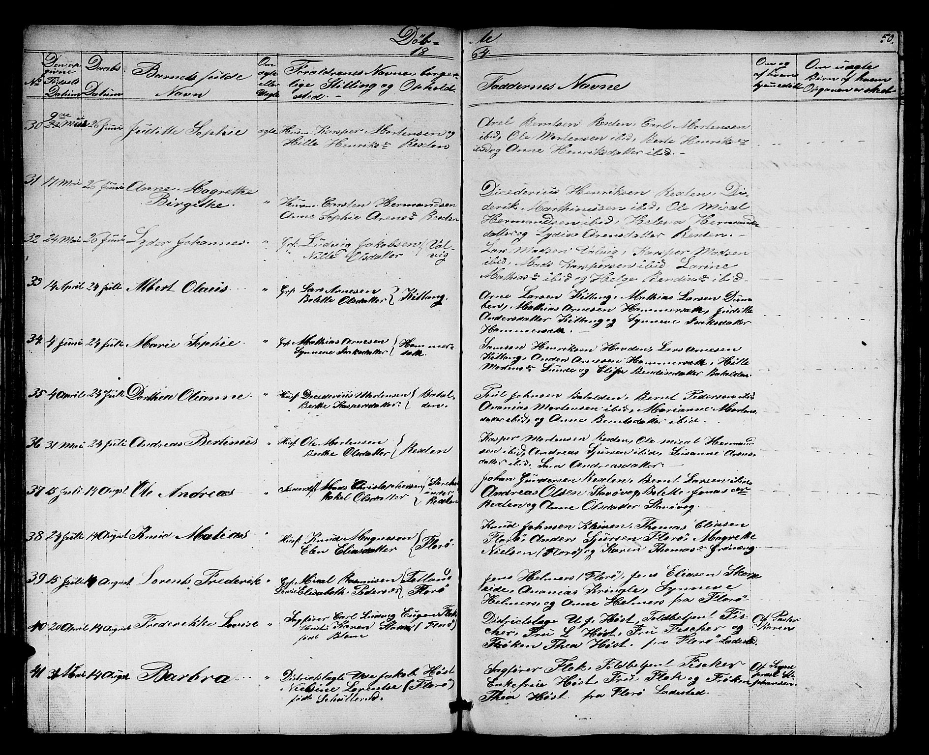 Kinn sokneprestembete, AV/SAB-A-80801/H/Hab/Haba/L0001: Parish register (copy) no. A 1, 1853-1868, p. 50