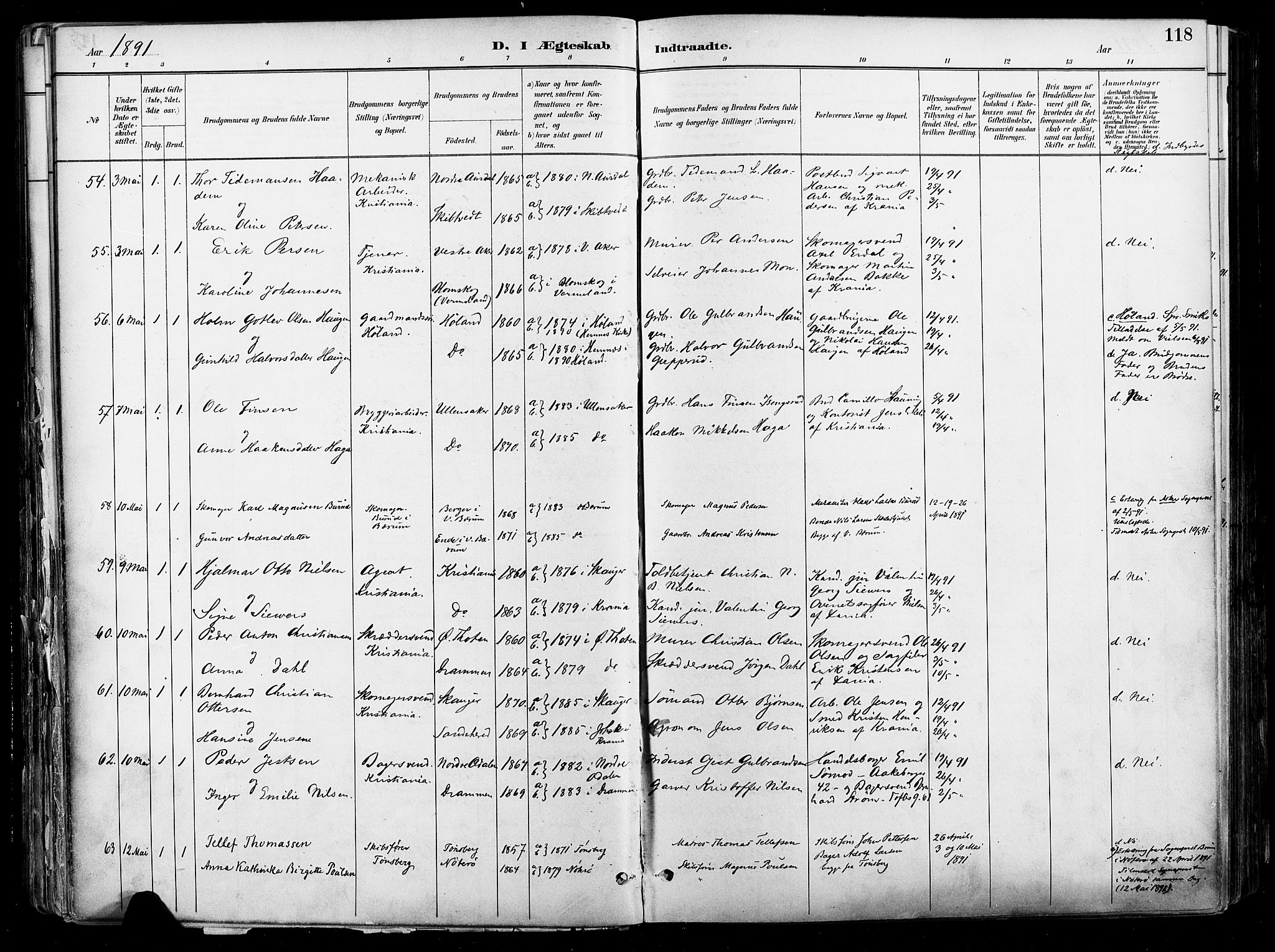 Johannes prestekontor Kirkebøker, SAO/A-10852/F/Fa/L0004: Parish register (official) no. 4, 1883-1907, p. 118