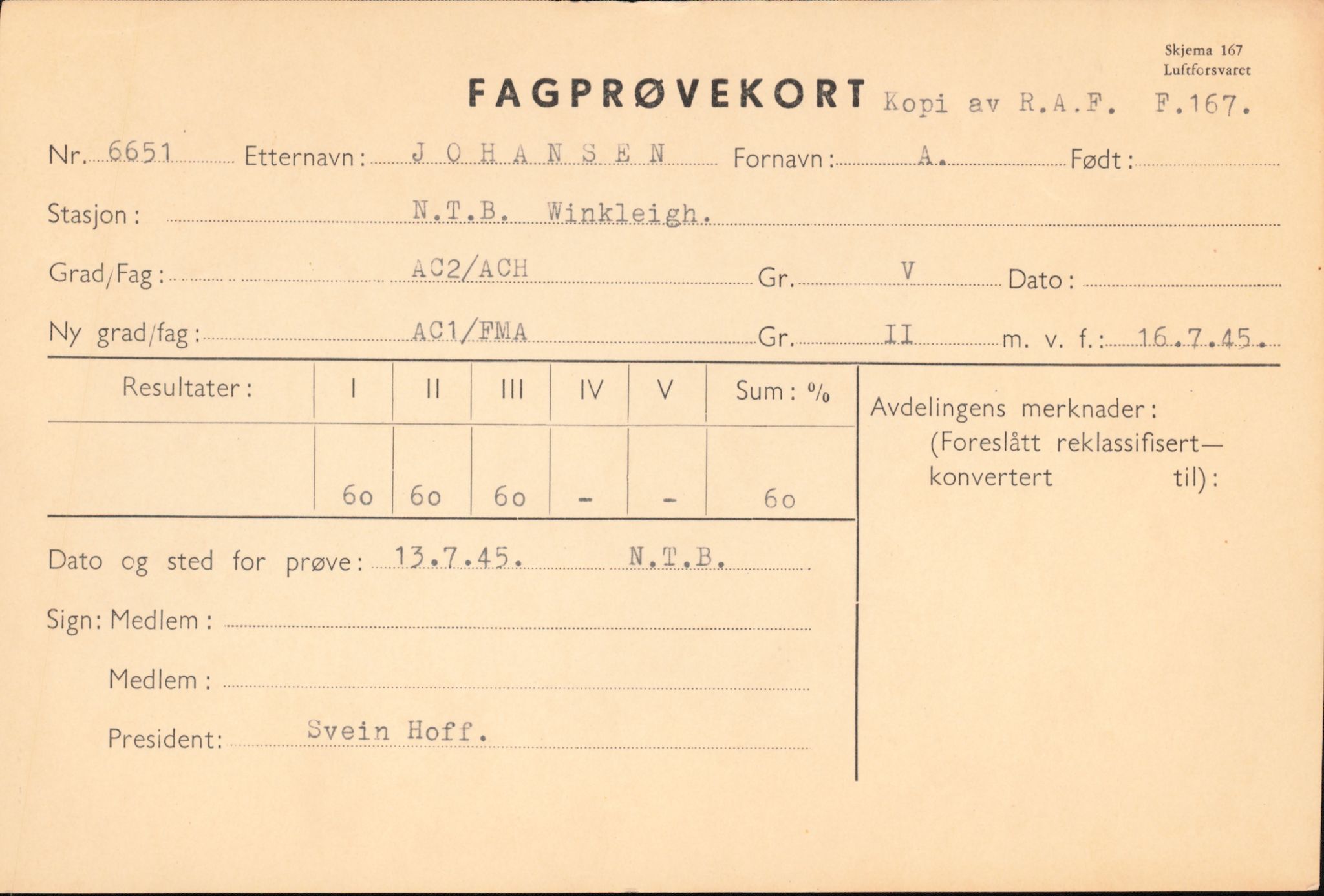 Forsvaret, Forsvarets overkommando/Luftforsvarsstaben, RA/RAFA-4079/P/Pa/L0024: Personellpapirer, 1910, p. 405