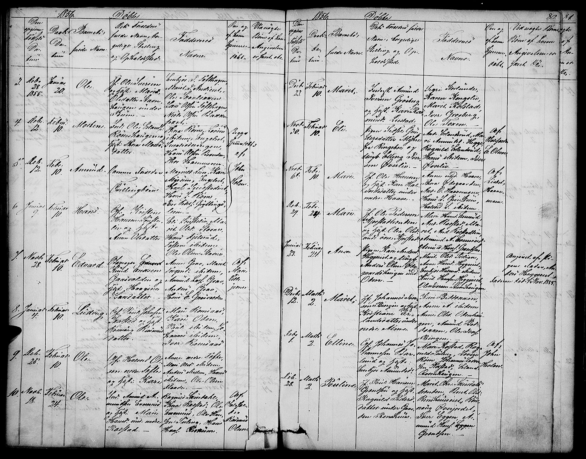 Sør-Fron prestekontor, AV/SAH-PREST-010/H/Ha/Hab/L0001: Parish register (copy) no. 1, 1844-1863, p. 80