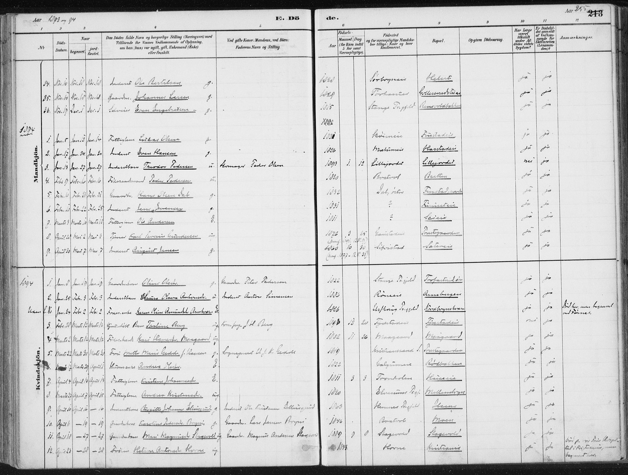 Romedal prestekontor, AV/SAH-PREST-004/K/L0010: Parish register (official) no. 10, 1880-1895, p. 255