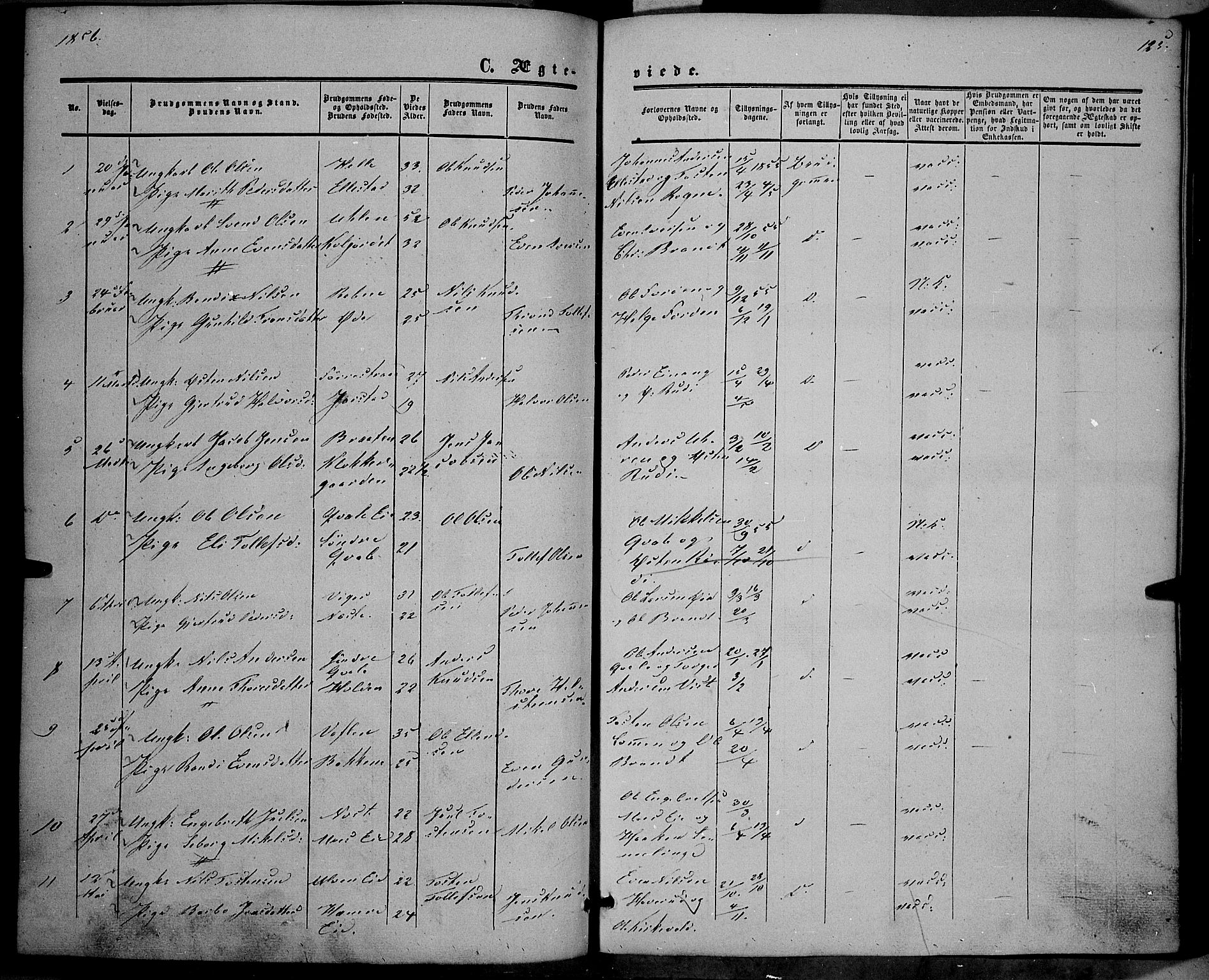 Vestre Slidre prestekontor, SAH/PREST-136/H/Ha/Haa/L0002: Parish register (official) no. 2, 1856-1864, p. 125