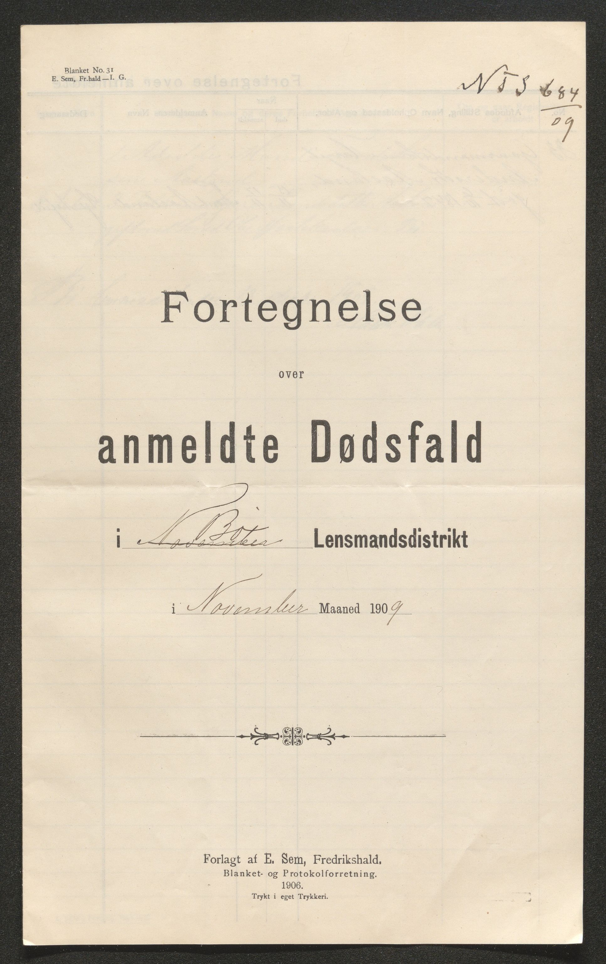 Nedre Telemark sorenskriveri, AV/SAKO-A-135/H/Ha/Hab/L0004: Dødsfallsfortegnelser
, 1904-1910, p. 1194