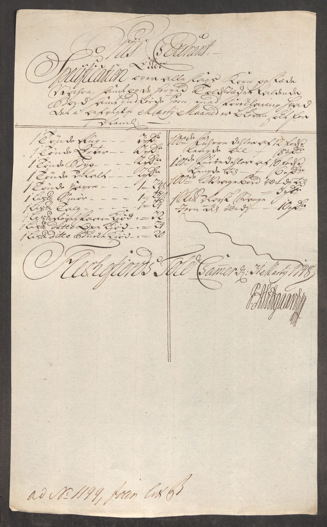 Rentekammeret inntil 1814, Realistisk ordnet avdeling, AV/RA-EA-4070/Oe/L0003: [Ø1]: Priskuranter, 1745-1748, p. 866