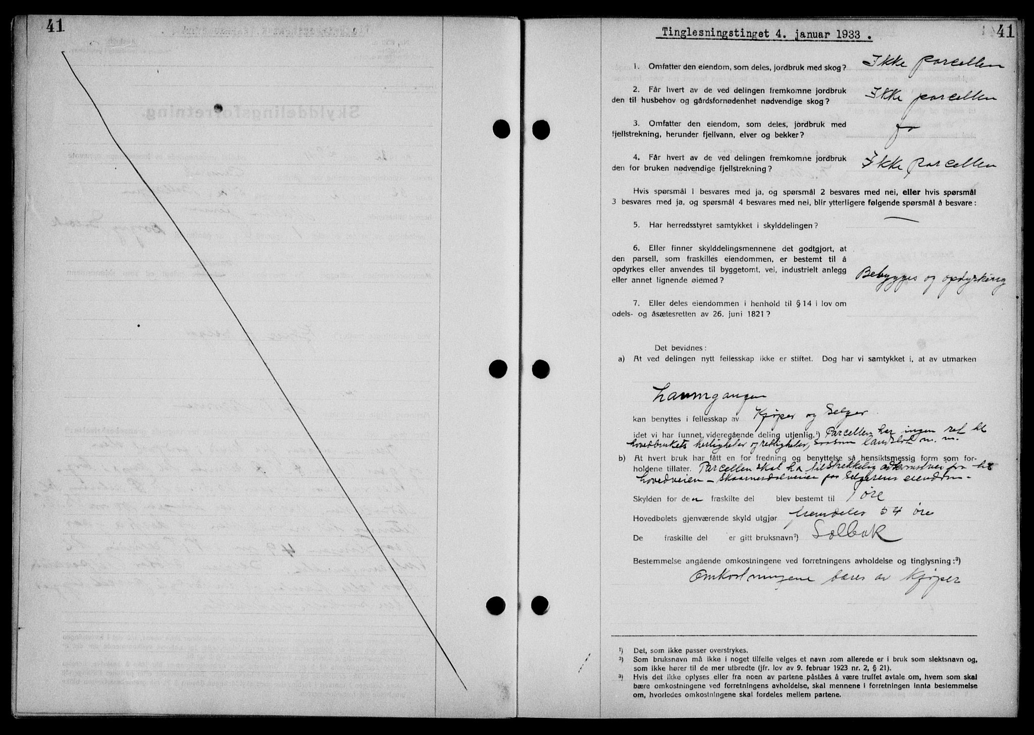 Steigen og Ofoten sorenskriveri, SAT/A-0030/1/2/2C/L0022/0001: Mortgage book no. 25-II og 26-I, 1932-1933, Deed date: 04.01.1933