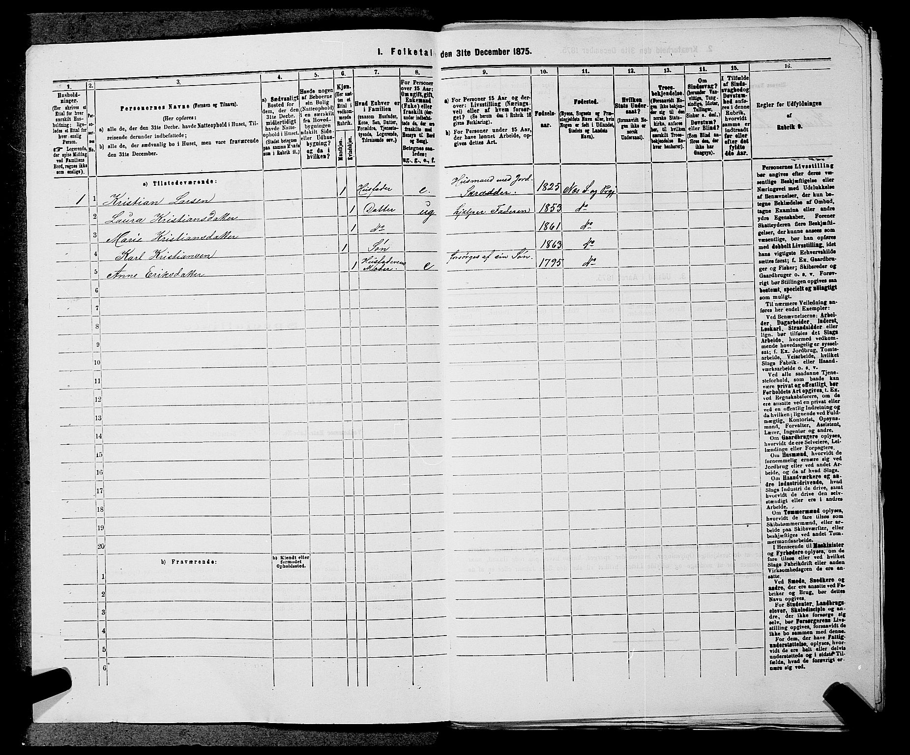 RA, 1875 census for 0236P Nes, 1875, p. 1891