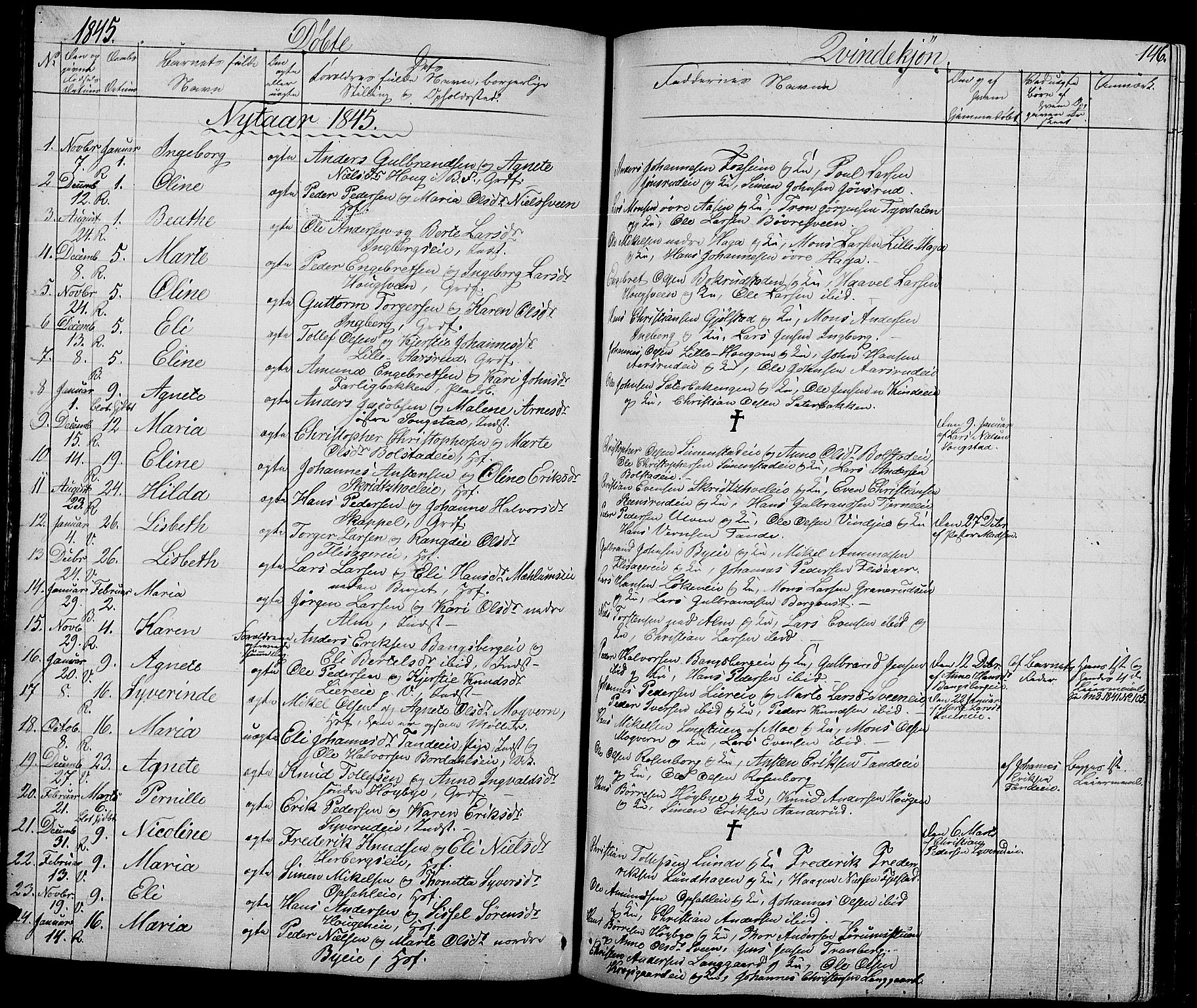 Ringsaker prestekontor, AV/SAH-PREST-014/L/La/L0005: Parish register (copy) no. 5, 1839-1850, p. 146