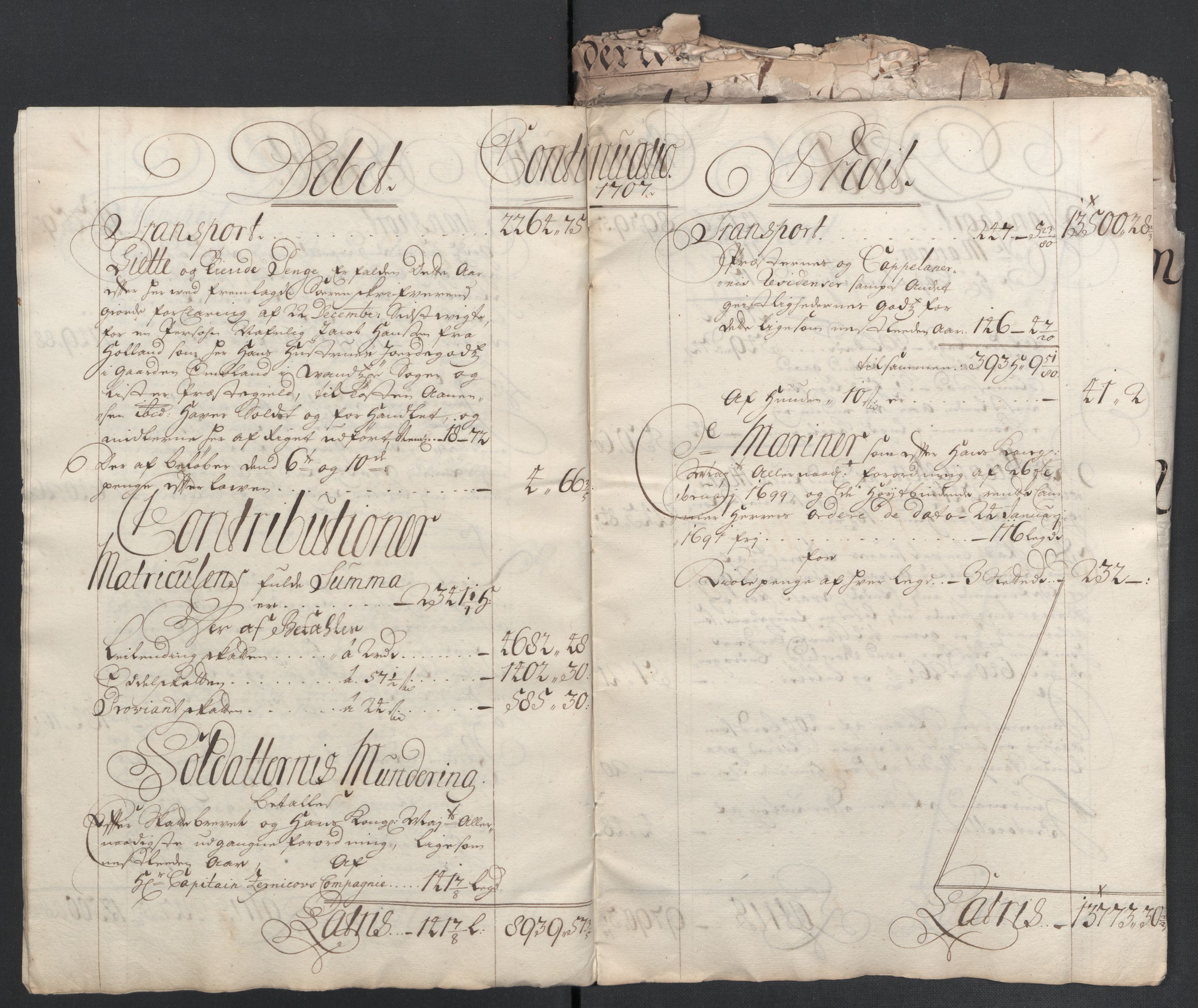 Rentekammeret inntil 1814, Reviderte regnskaper, Fogderegnskap, AV/RA-EA-4092/R43/L2551: Fogderegnskap Lista og Mandal, 1705-1709, p. 404