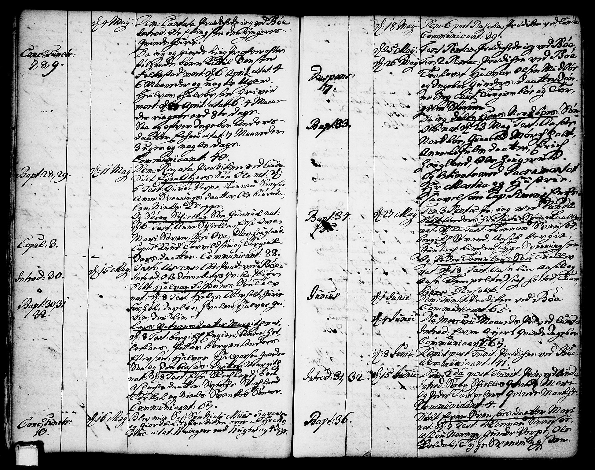 Bø kirkebøker, AV/SAKO-A-257/F/Fa/L0004: Parish register (official) no. 4, 1748-1785