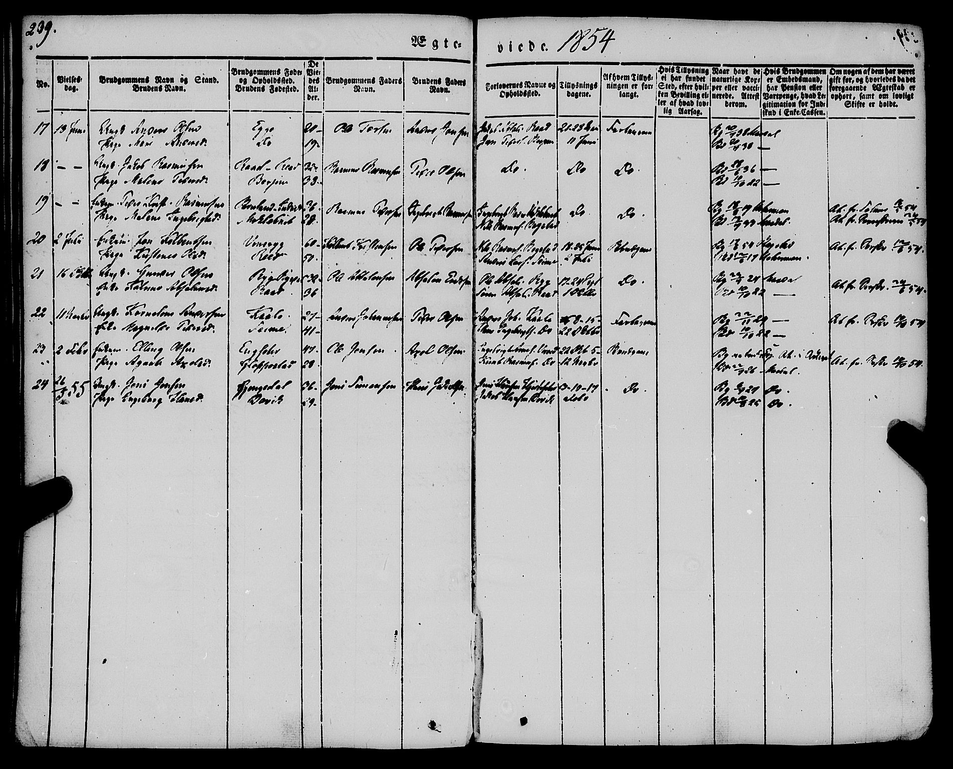 Gloppen sokneprestembete, AV/SAB-A-80101/H/Haa/Haaa/L0008: Parish register (official) no. A 8, 1837-1855, p. 239