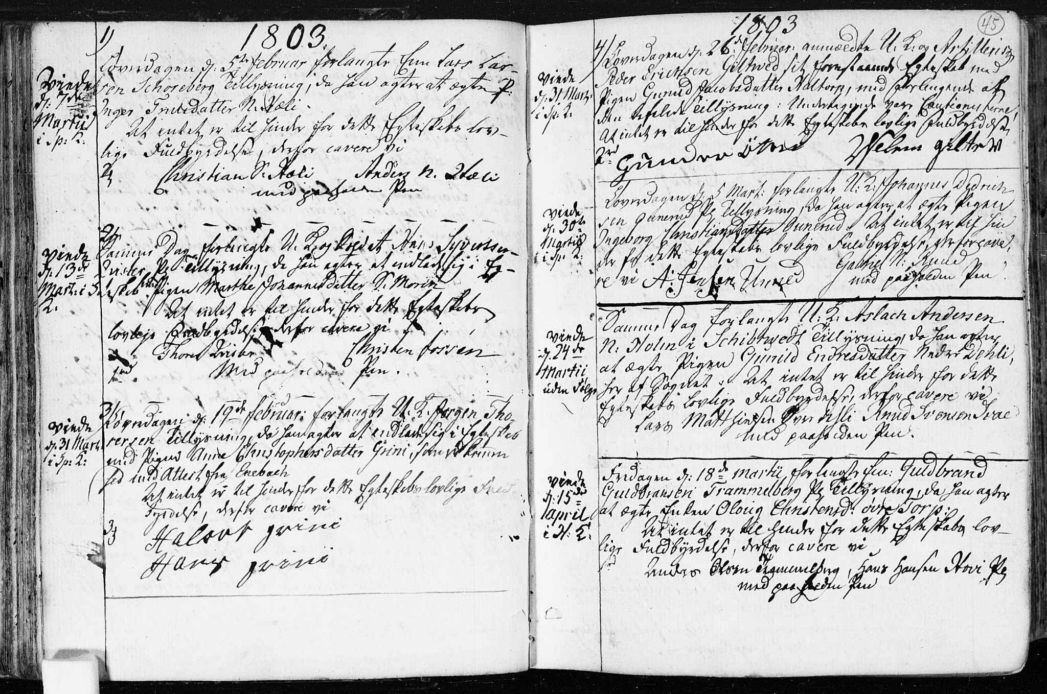 Spydeberg prestekontor Kirkebøker, AV/SAO-A-10924/F/Fa/L0003: Parish register (official) no. I 3, 1778-1814, p. 45