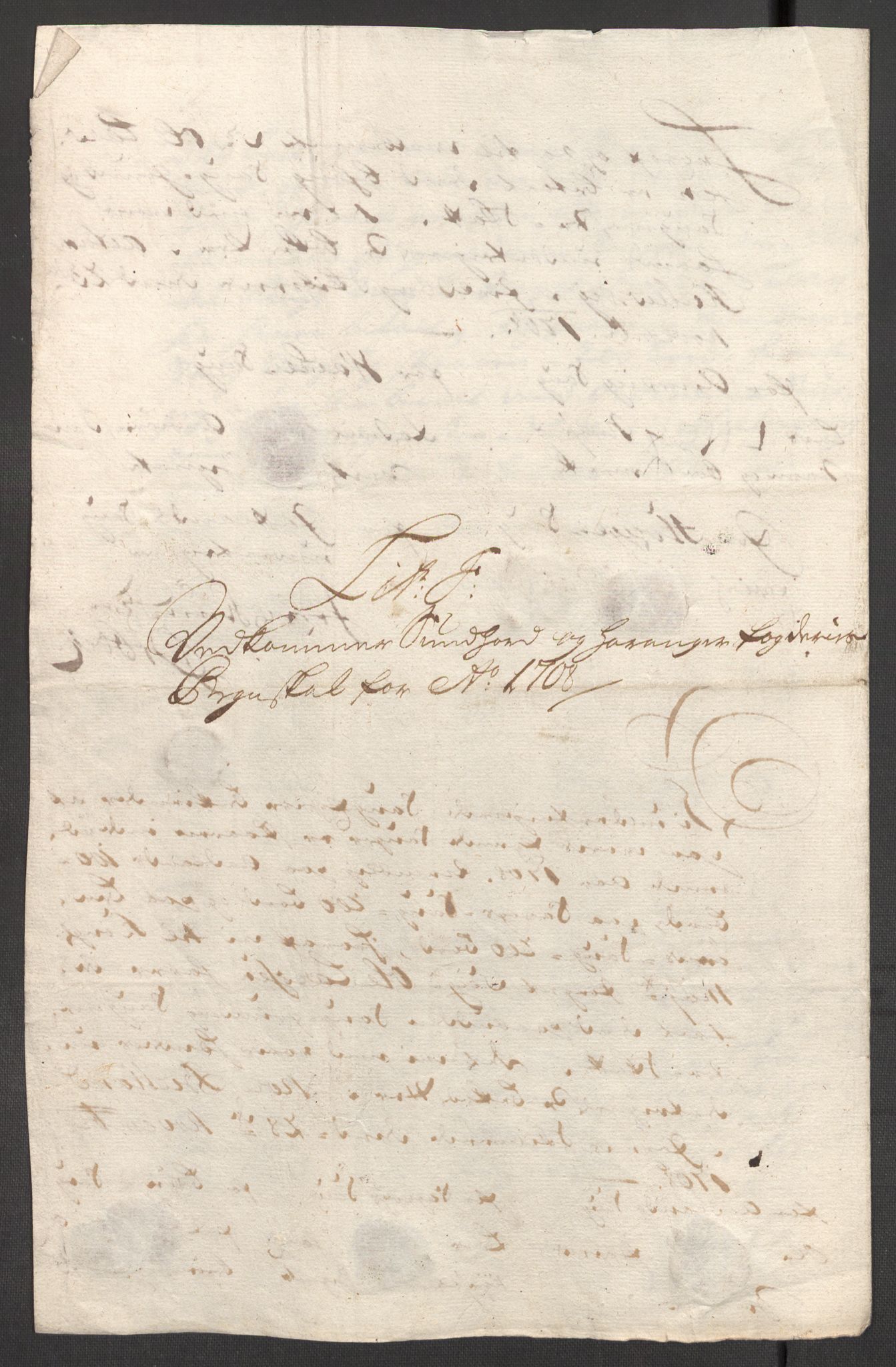 Rentekammeret inntil 1814, Reviderte regnskaper, Fogderegnskap, AV/RA-EA-4092/R48/L2985: Fogderegnskap Sunnhordland og Hardanger, 1708, p. 169