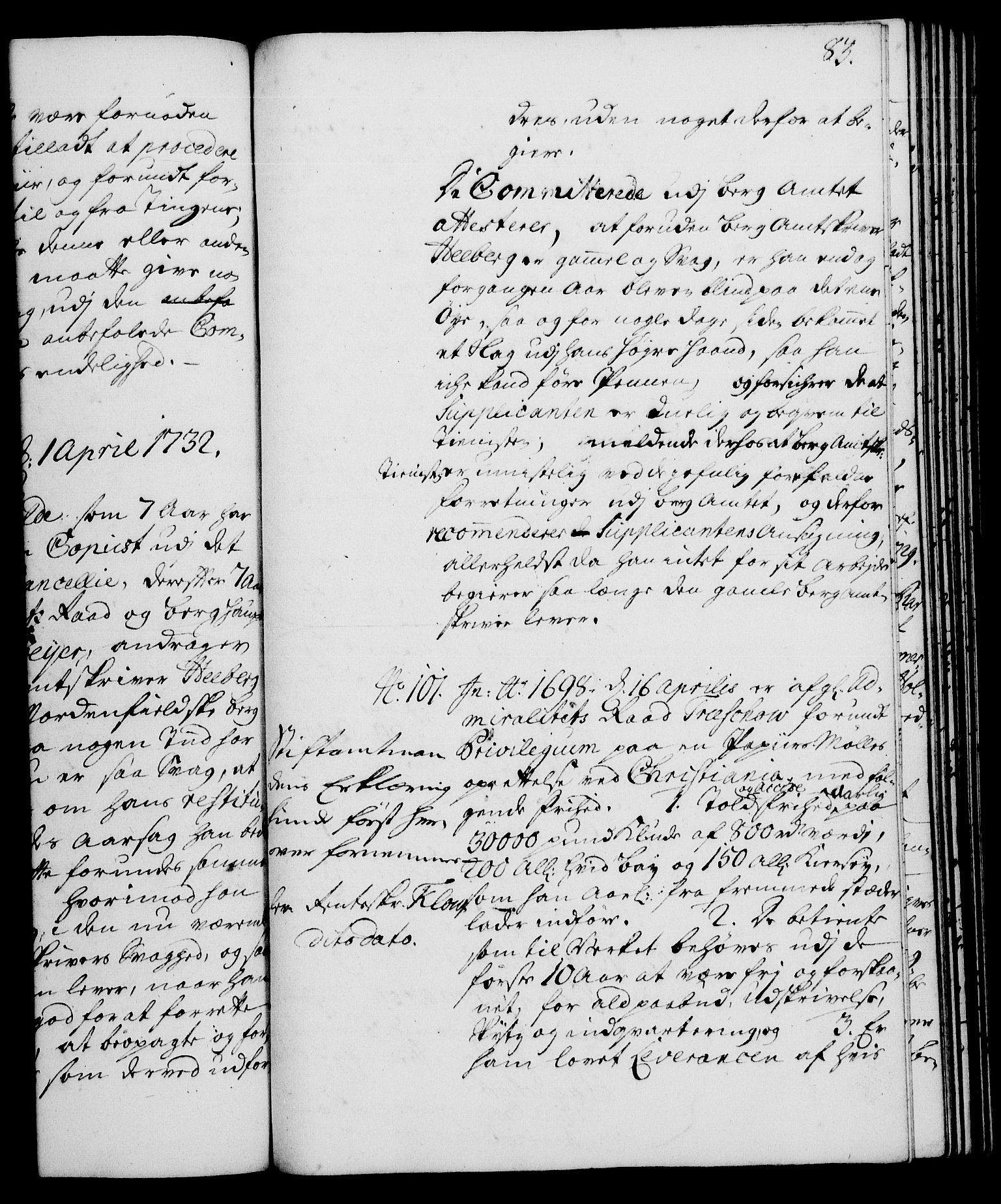 Rentekammeret, Kammerkanselliet, RA/EA-3111/G/Gh/Gha/L0014: Norsk ekstraktmemorialprotokoll. Merket RK 53.59, 1731-1732, p. 83