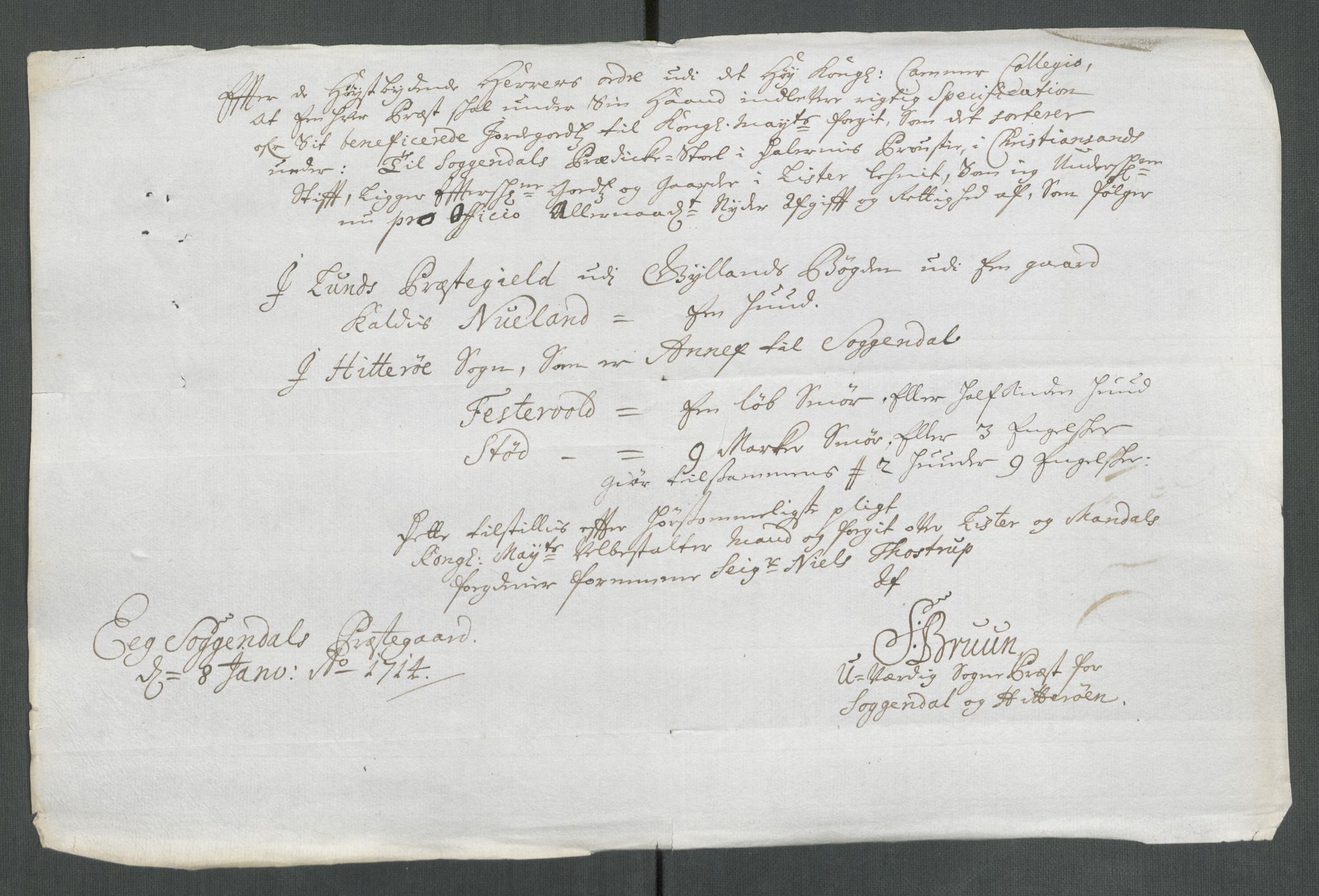 Rentekammeret inntil 1814, Reviderte regnskaper, Fogderegnskap, AV/RA-EA-4092/R43/L2556: Fogderegnskap Lista og Mandal, 1713, p. 327