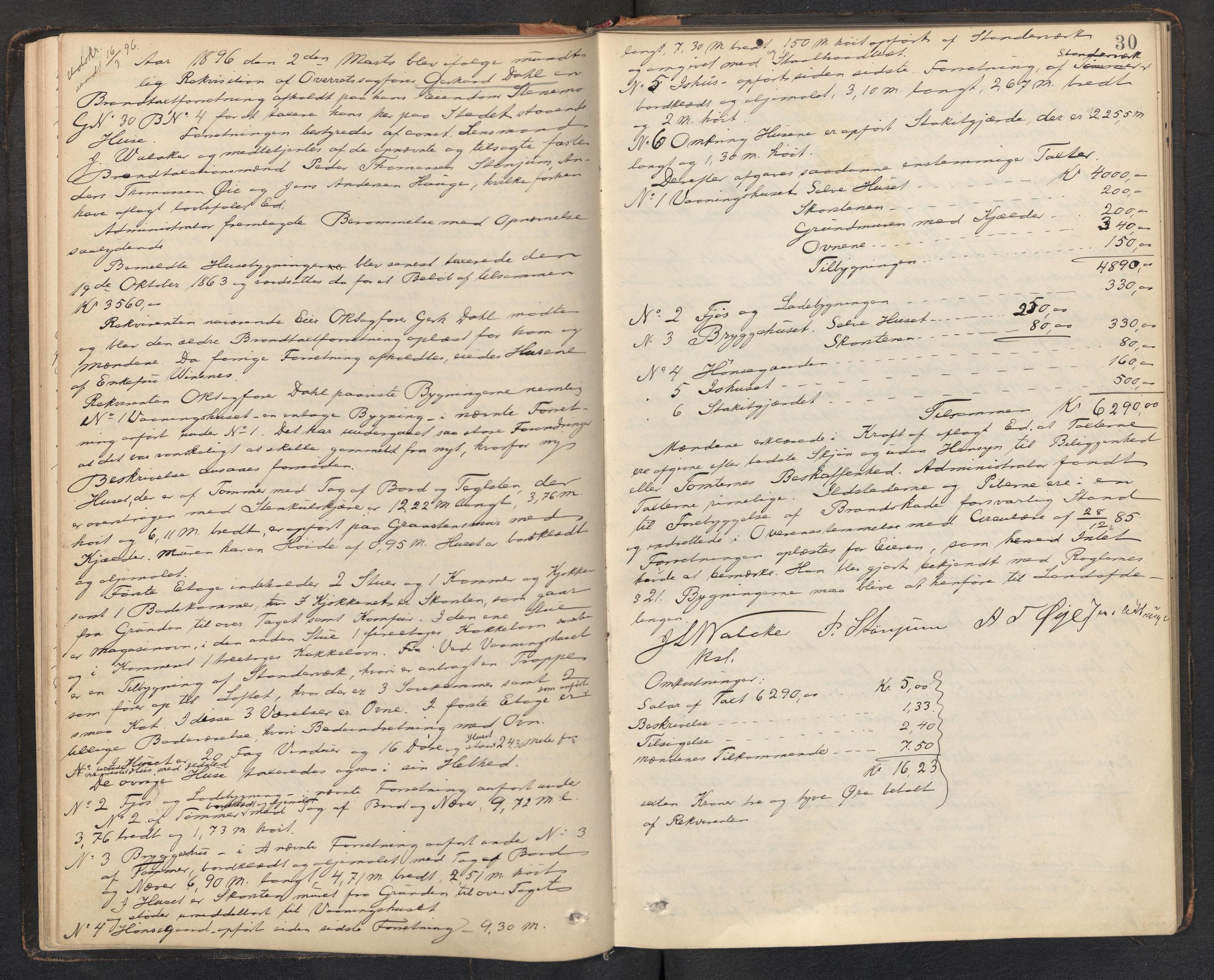 Lensmannen i Lærdal, AV/SAB-A-29401/0012/L0002: Branntakstprotokoll, 1890-1910, p. 29b-30a