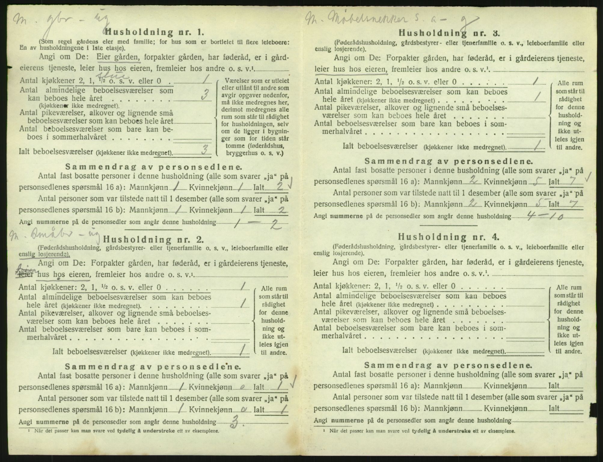 SAH, 1920 census for Nord-Fron, 1920, p. 1661