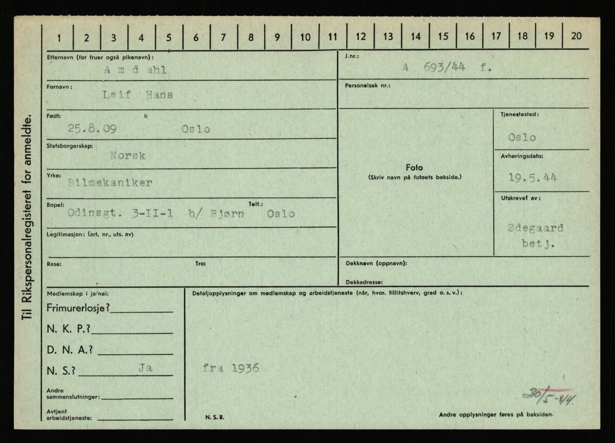 Statspolitiet - Hovedkontoret / Osloavdelingen, AV/RA-S-1329/C/Ca/L0001: Aabakken - Armann, 1943-1945, p. 1603