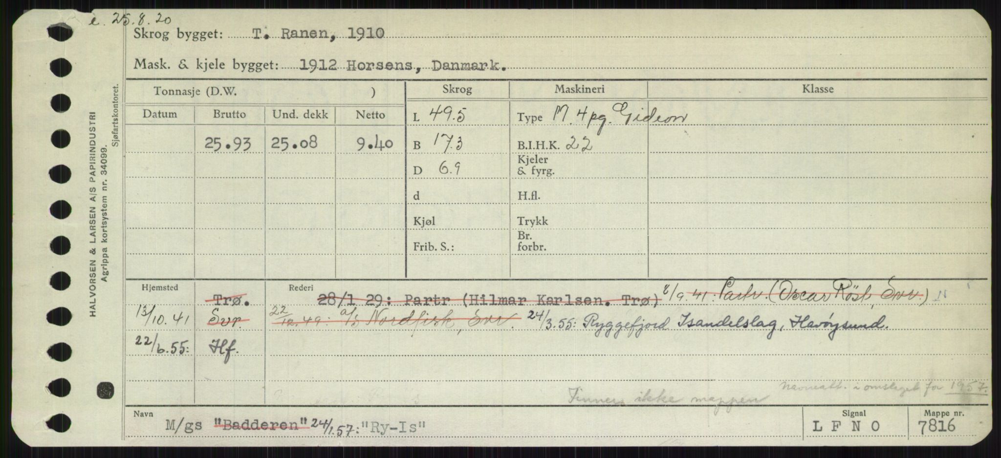 Sjøfartsdirektoratet med forløpere, Skipsmålingen, AV/RA-S-1627/H/Ha/L0004/0002: Fartøy, Mas-R / Fartøy, Odin-R, p. 919