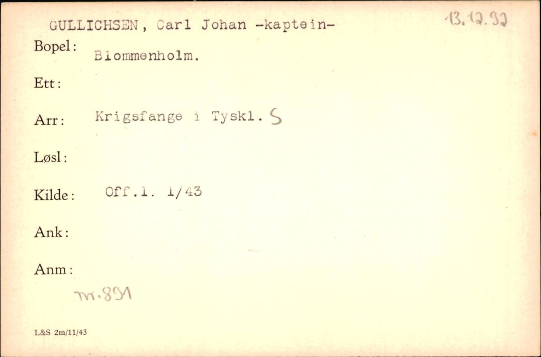 Forsvaret, Forsvarets krigshistoriske avdeling, AV/RA-RAFA-2017/Y/Yf/L0200: II-C-11-2102  -  Norske krigsfanger i Tyskland, 1940-1945, p. 335