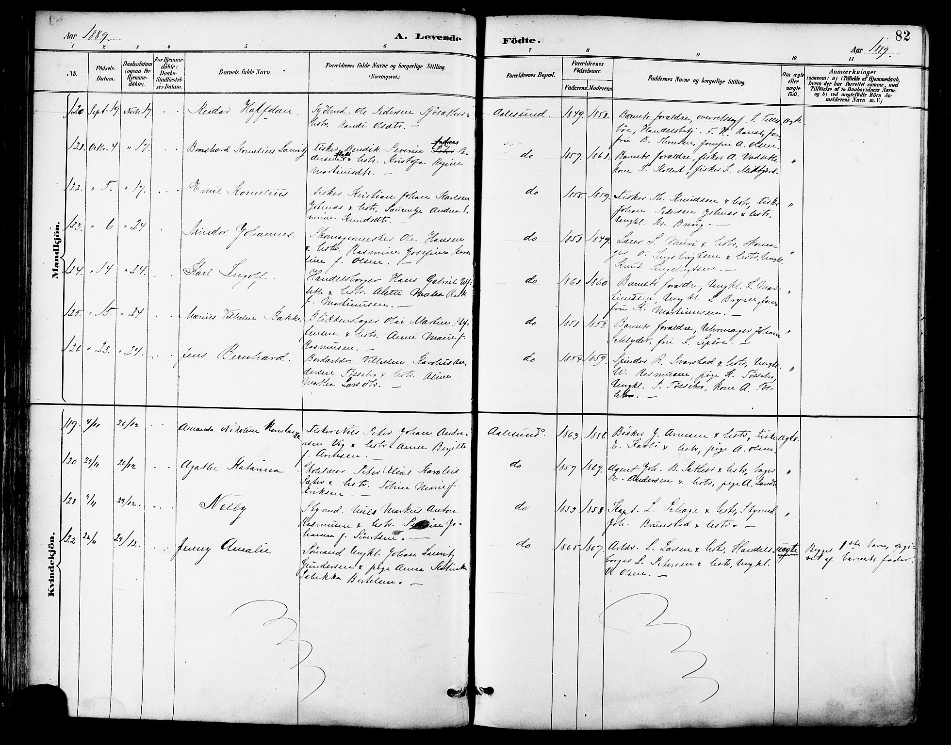 Ministerialprotokoller, klokkerbøker og fødselsregistre - Møre og Romsdal, AV/SAT-A-1454/529/L0455: Parish register (official) no. 529A05, 1885-1893, p. 82