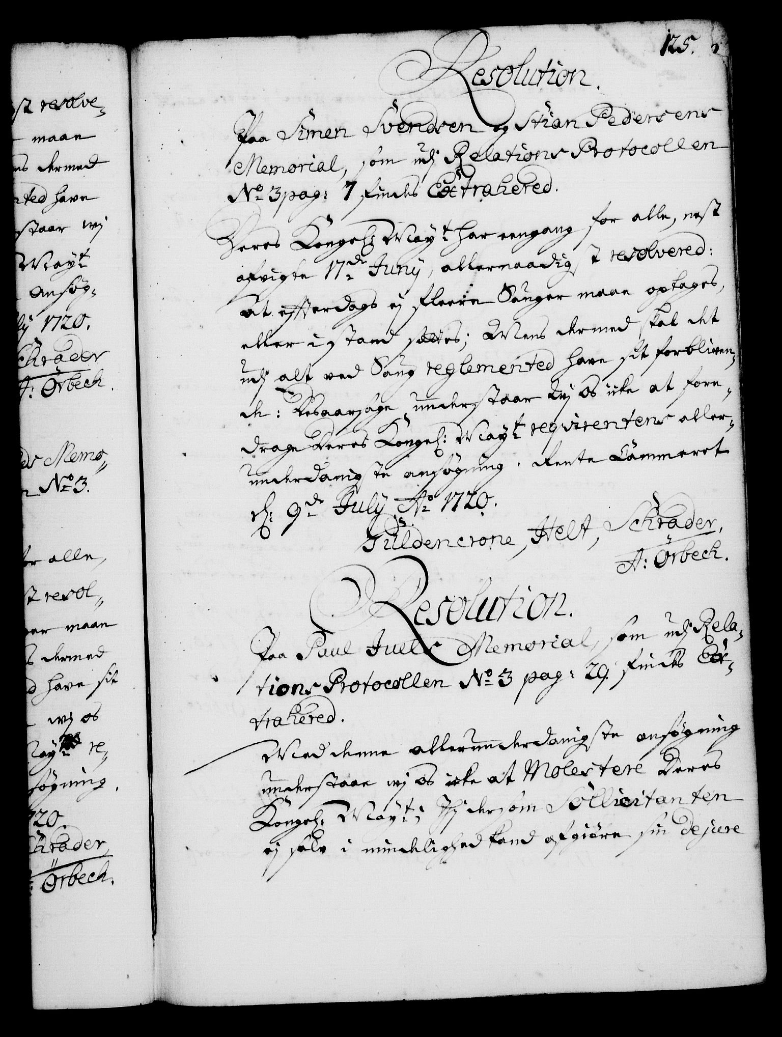 Rentekammeret, Kammerkanselliet, AV/RA-EA-3111/G/Gg/Gga/L0001: Norsk ekspedisjonsprotokoll med register (merket RK 53.1), 1720-1723, p. 125