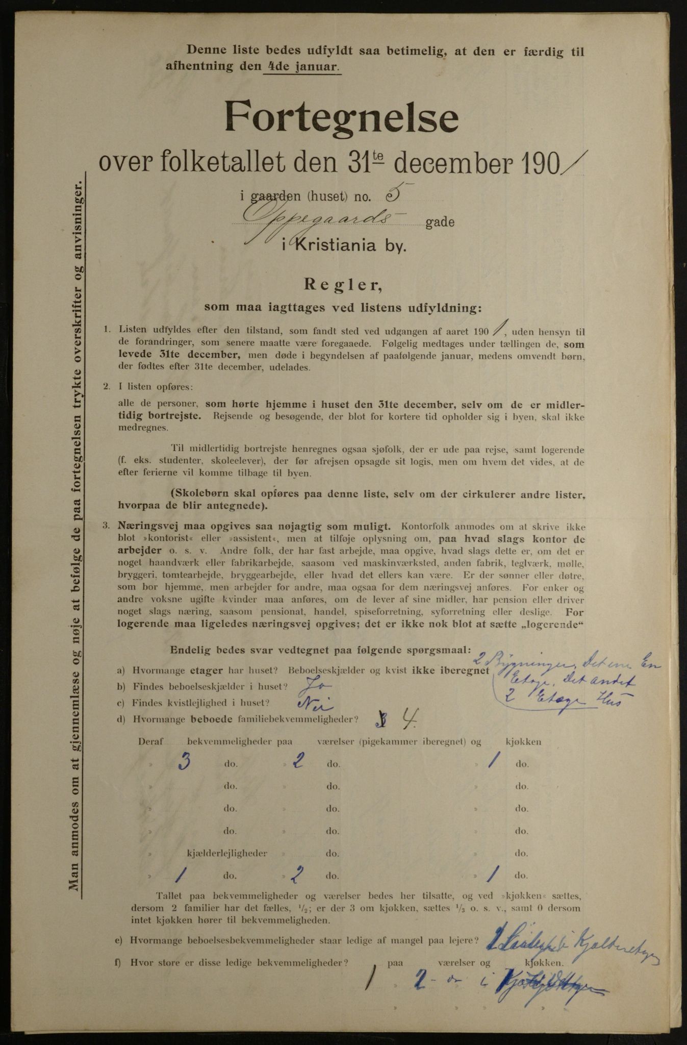 OBA, Municipal Census 1901 for Kristiania, 1901, p. 11588