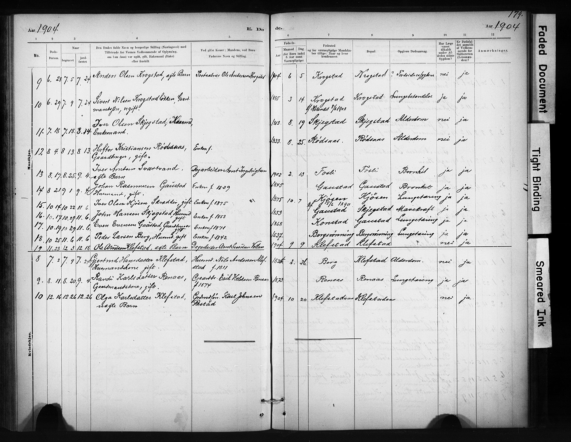 Ministerialprotokoller, klokkerbøker og fødselsregistre - Sør-Trøndelag, SAT/A-1456/694/L1127: Parish register (official) no. 694A01, 1887-1905, p. 179