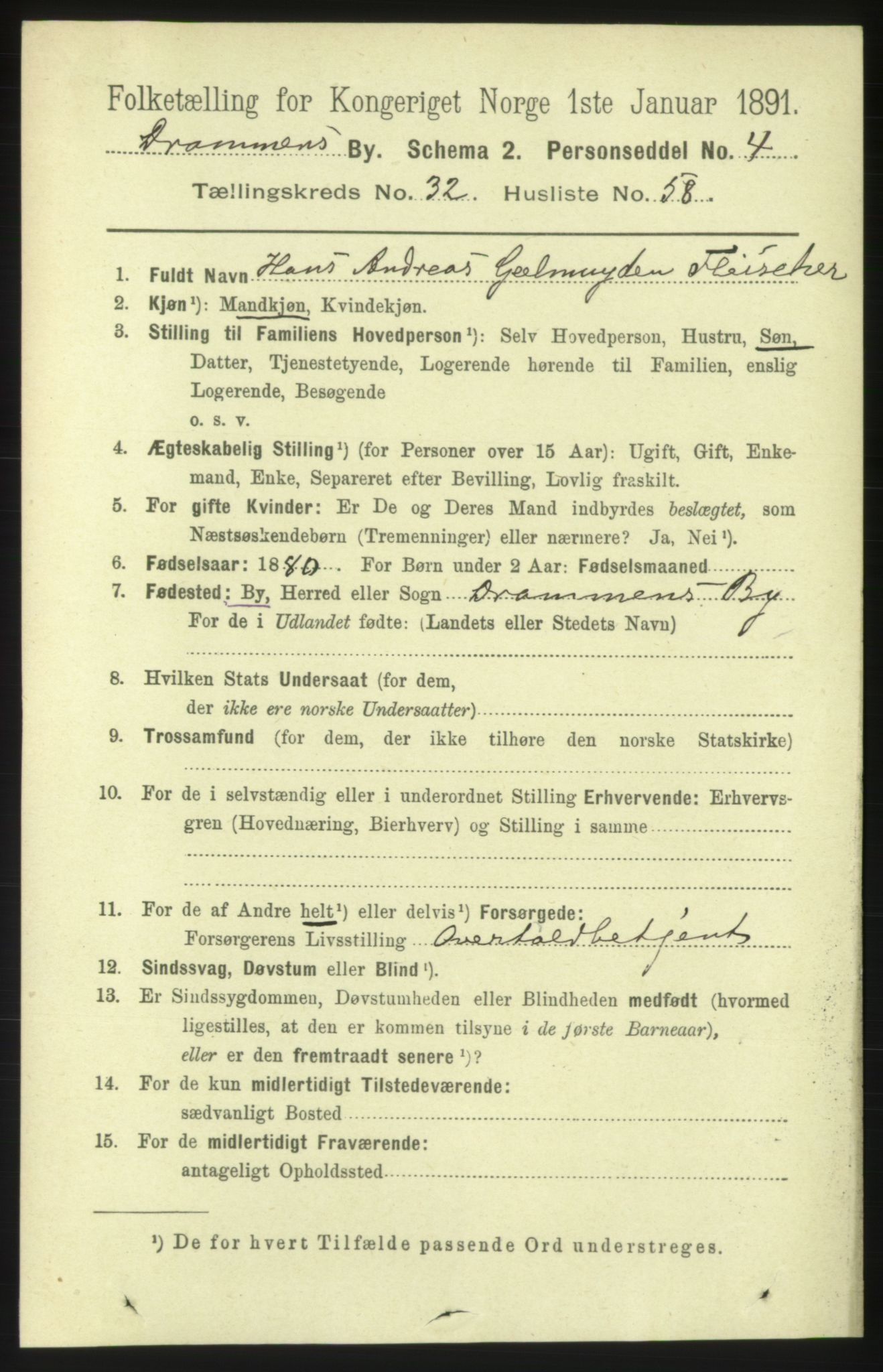 RA, 1891 census for 0602 Drammen, 1891, p. 20076