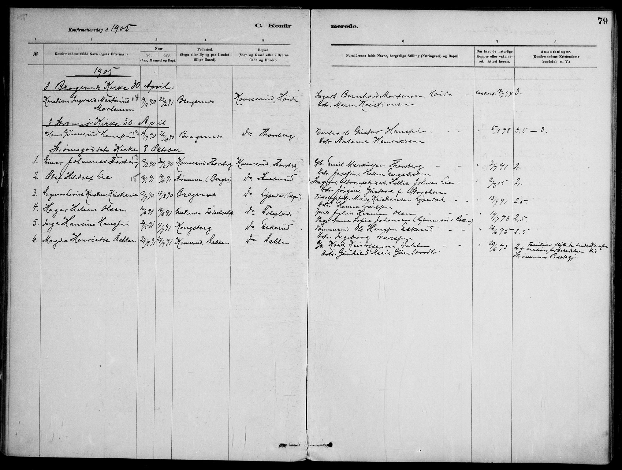 Skoger kirkebøker, AV/SAKO-A-59/F/Fb/L0001: Parish register (official) no. II 1, 1885-1913, p. 79