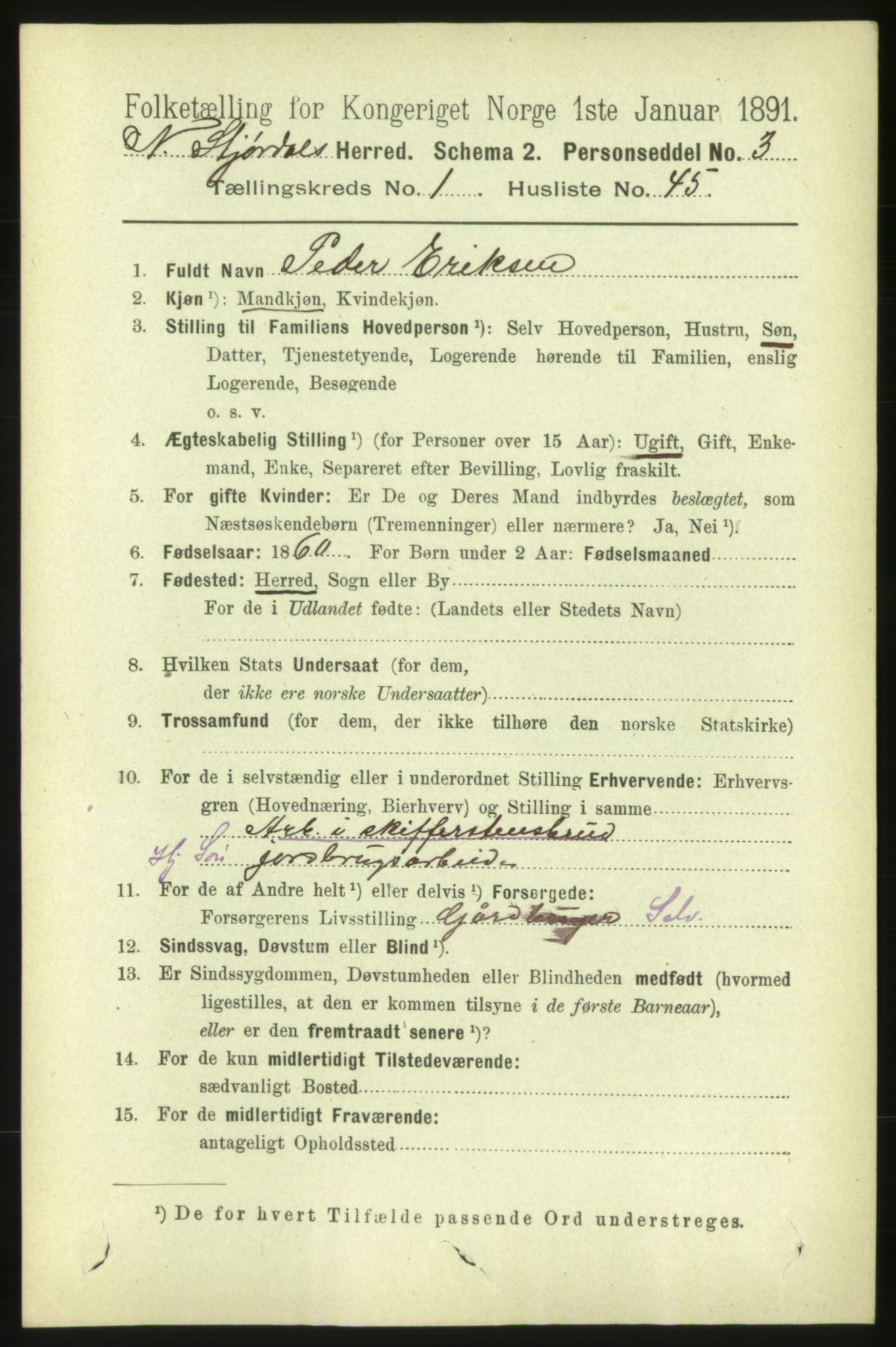 RA, 1891 census for 1714 Nedre Stjørdal, 1891, p. 385