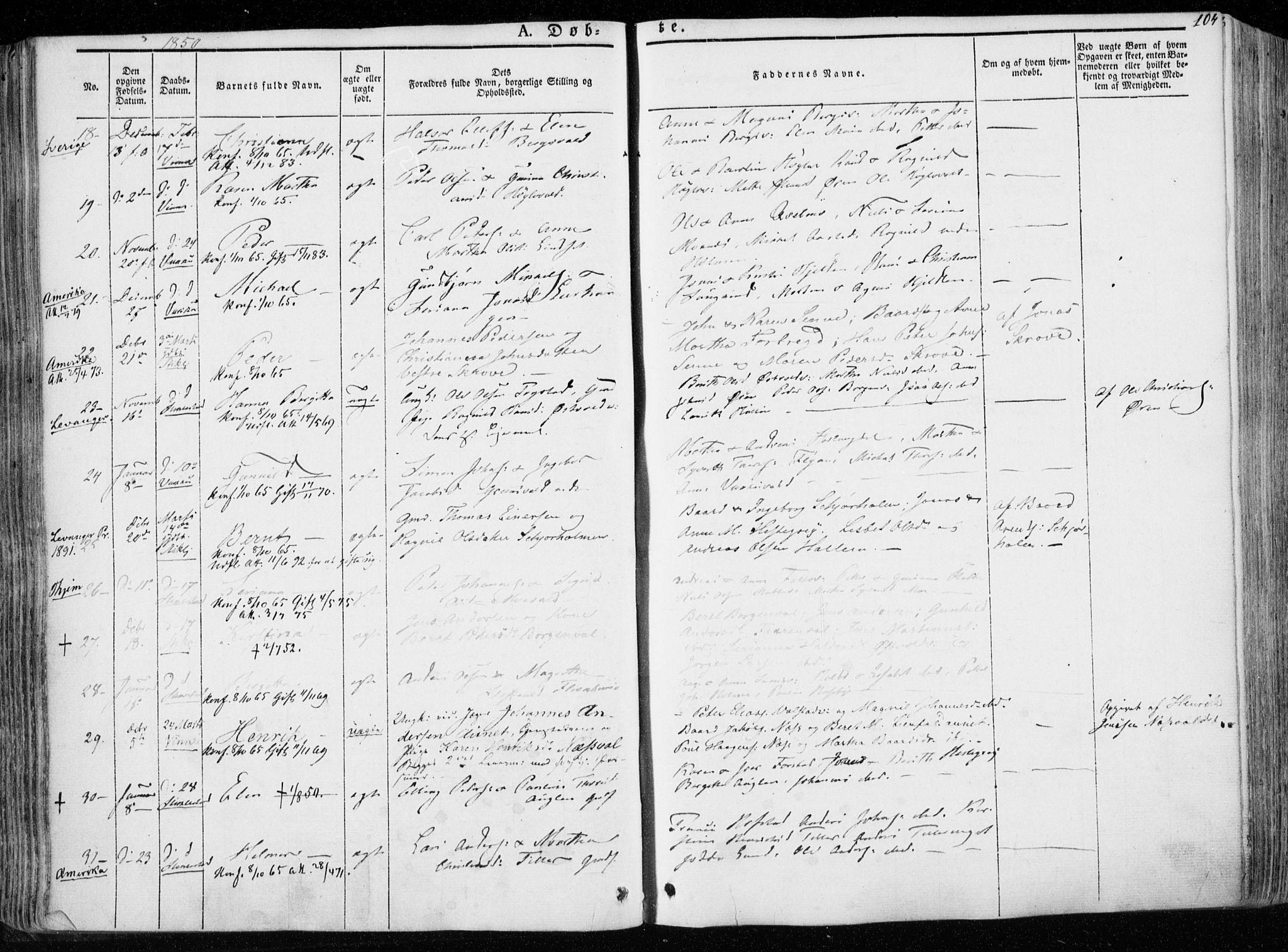 Ministerialprotokoller, klokkerbøker og fødselsregistre - Nord-Trøndelag, AV/SAT-A-1458/723/L0239: Parish register (official) no. 723A08, 1841-1851, p. 104