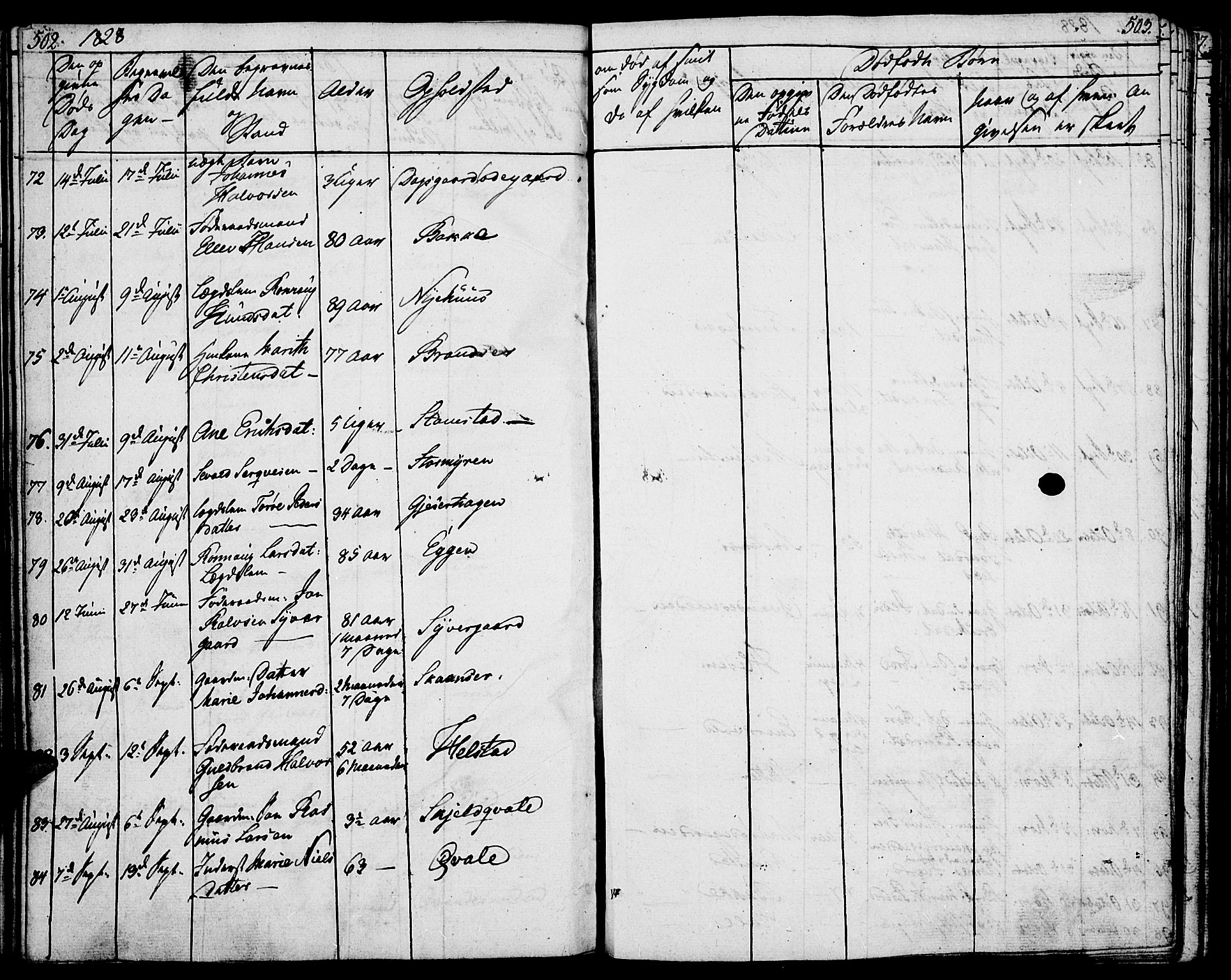 Lom prestekontor, AV/SAH-PREST-070/K/L0005: Parish register (official) no. 5, 1825-1837, p. 502-503