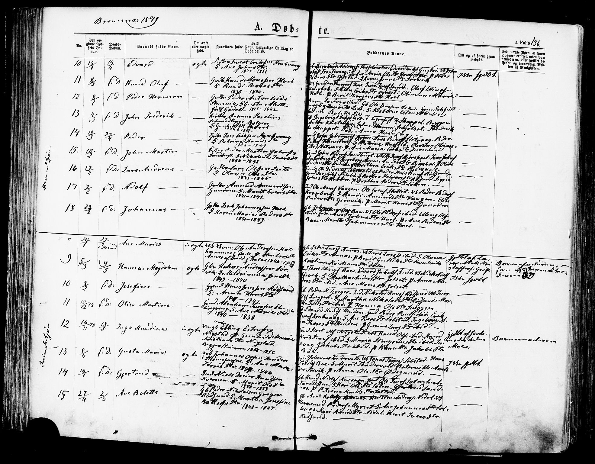 Ministerialprotokoller, klokkerbøker og fødselsregistre - Møre og Romsdal, SAT/A-1454/568/L0806: Parish register (official) no. 568A12 /3, 1878-1884, p. 136
