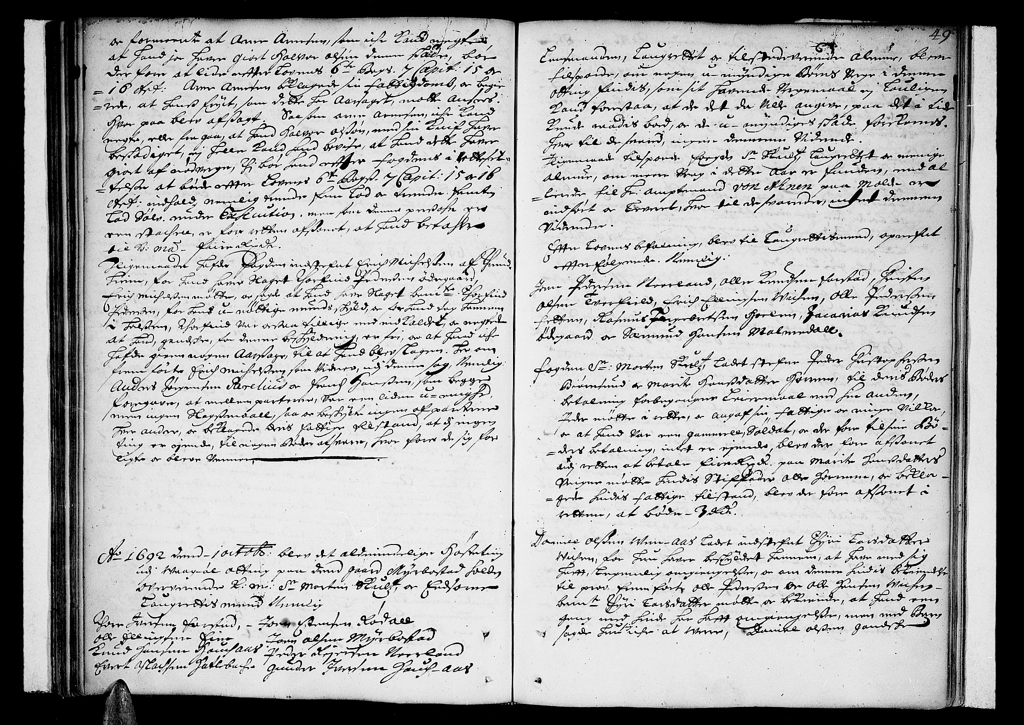 Romsdal sorenskriveri, SAT/A-4149/1/1/1A/L0002: Tingbok, 1690-1693, p. 48b-49a