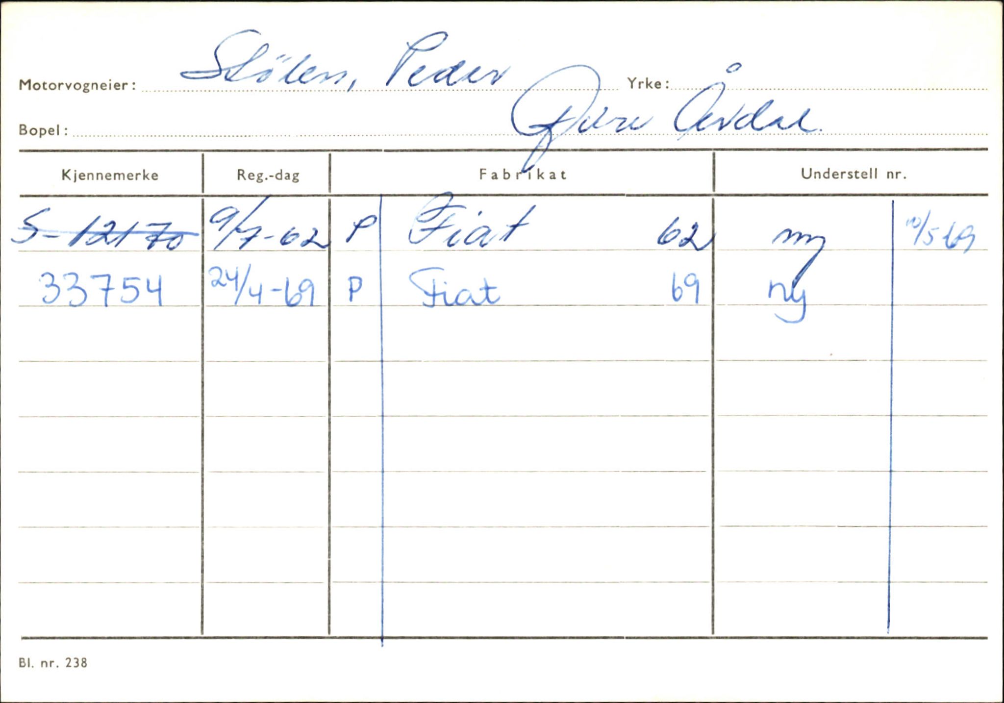 Statens vegvesen, Sogn og Fjordane vegkontor, AV/SAB-A-5301/4/F/L0146: Registerkort Årdal R-Å samt diverse kort, 1945-1975, p. 680