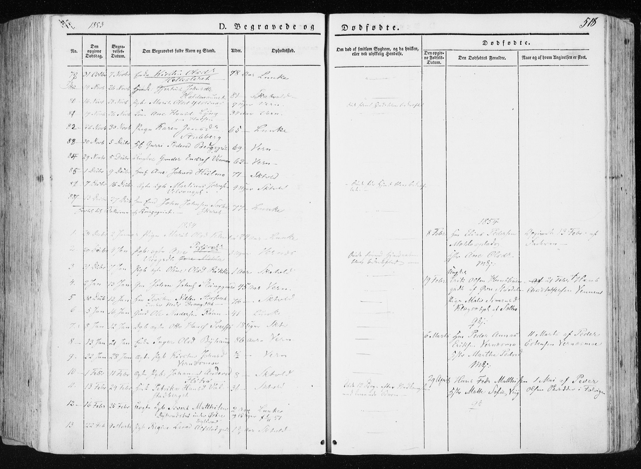 Ministerialprotokoller, klokkerbøker og fødselsregistre - Nord-Trøndelag, SAT/A-1458/709/L0074: Parish register (official) no. 709A14, 1845-1858, p. 518