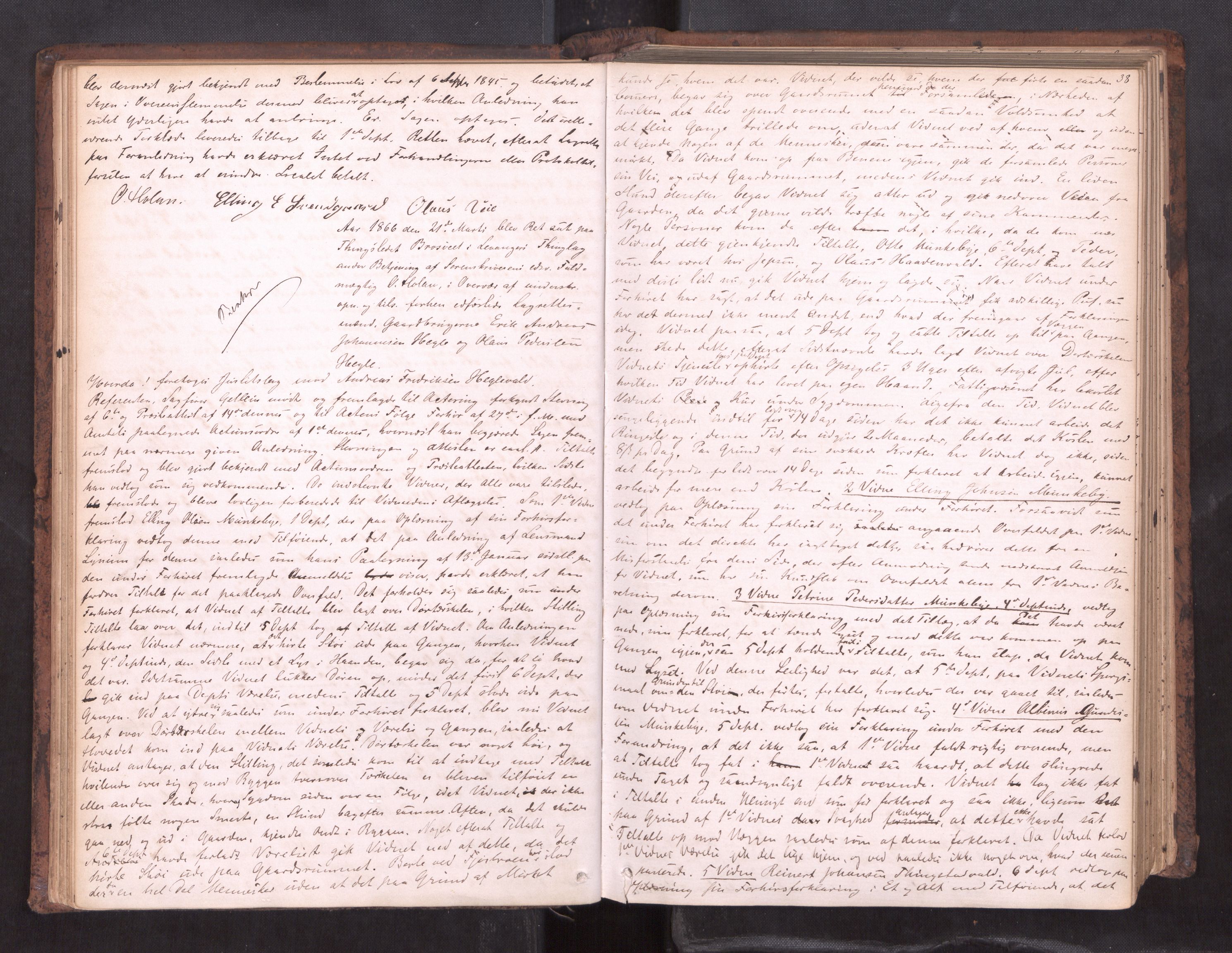 Stjør- og Verdal sorenskriveri, AV/SAT-A-4167/1/1/1B/L0019: Ekstrarettsprotokoll, 1864-1877, p. 37b-38a