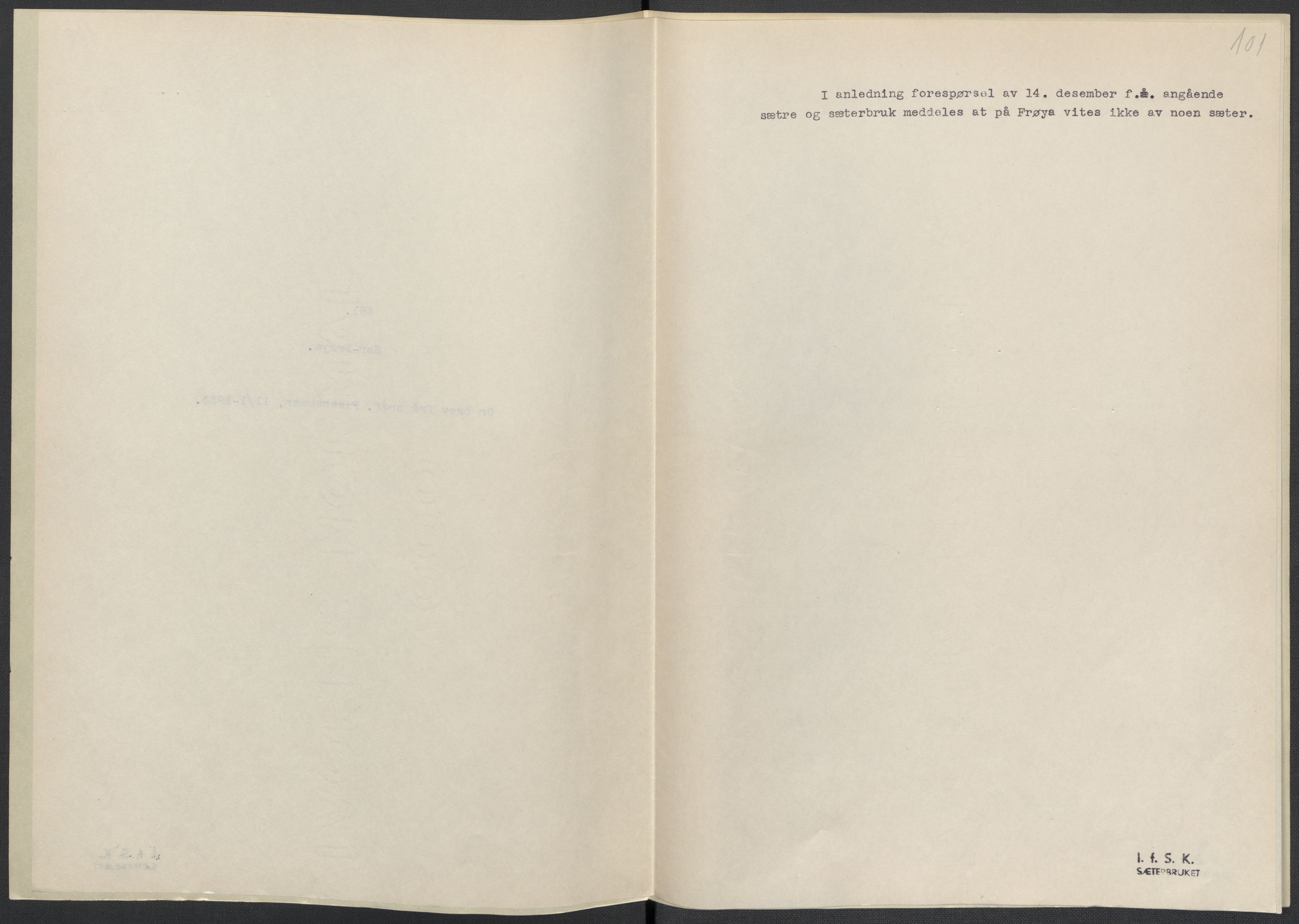 Instituttet for sammenlignende kulturforskning, AV/RA-PA-0424/F/Fc/L0013/0003: Eske B13: / Sør-Trøndelag (perm XXXVII), 1933-1936, p. 101