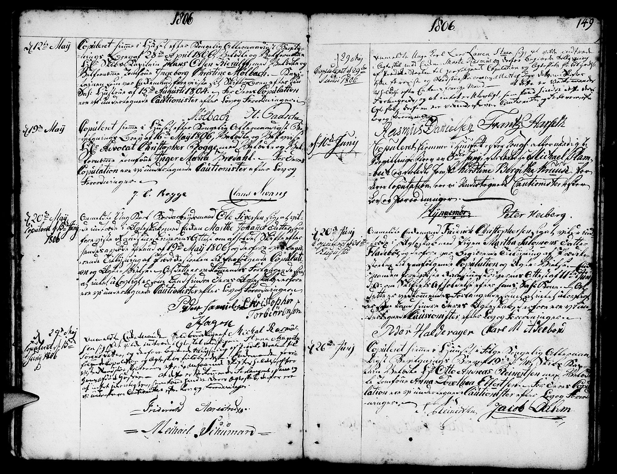 Nykirken Sokneprestembete, SAB/A-77101/H/Haa/L0008: Parish register (official) no. A 8, 1776-1814, p. 149