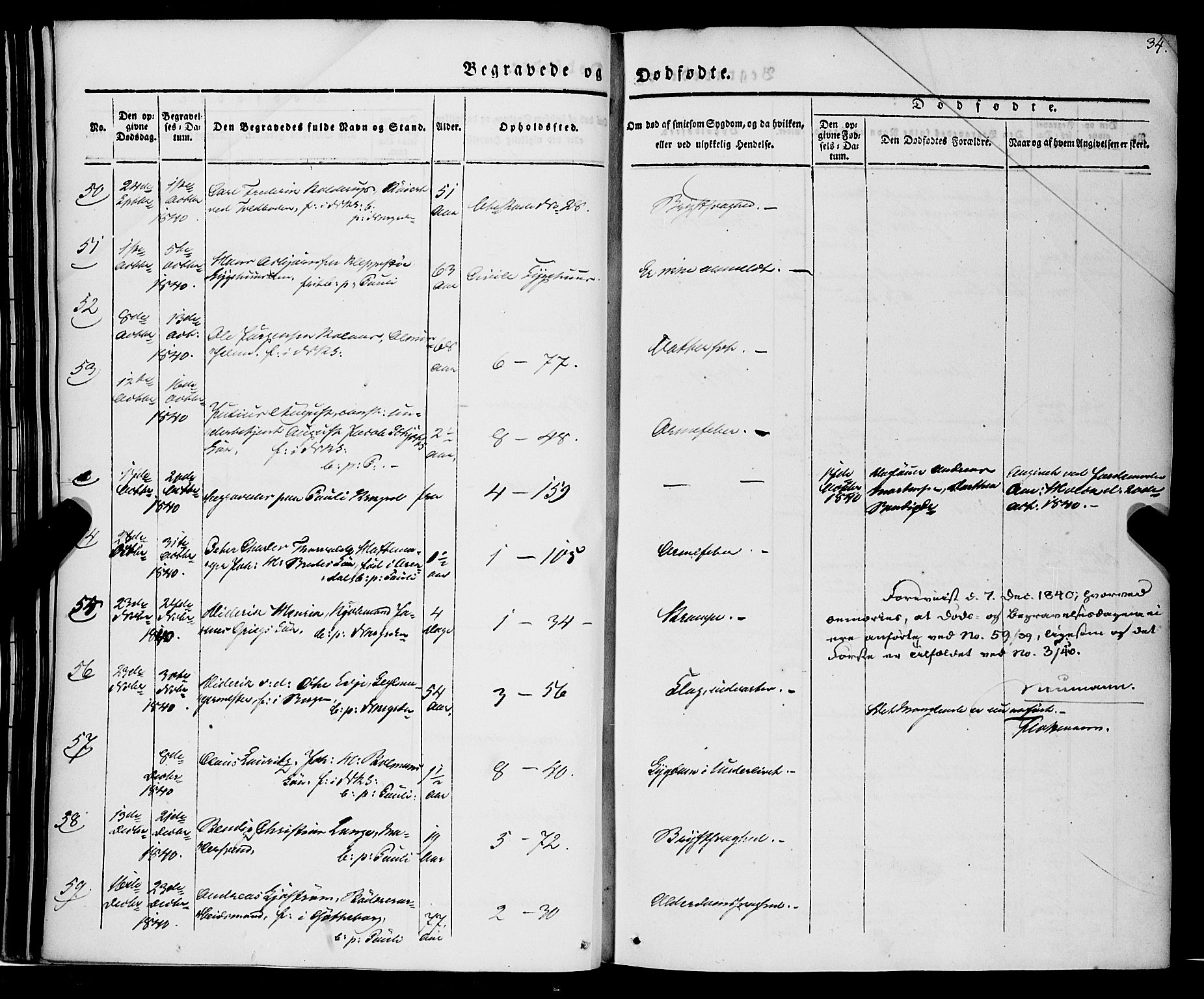 Nykirken Sokneprestembete, AV/SAB-A-77101/H/Haa/L0041: Parish register (official) no. E 1, 1833-1850, p. 34