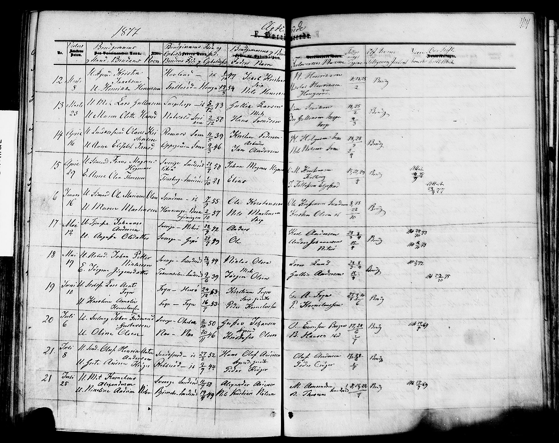 Nøtterøy kirkebøker, AV/SAKO-A-354/F/Fa/L0007: Parish register (official) no. I 7, 1865-1877, p. 414